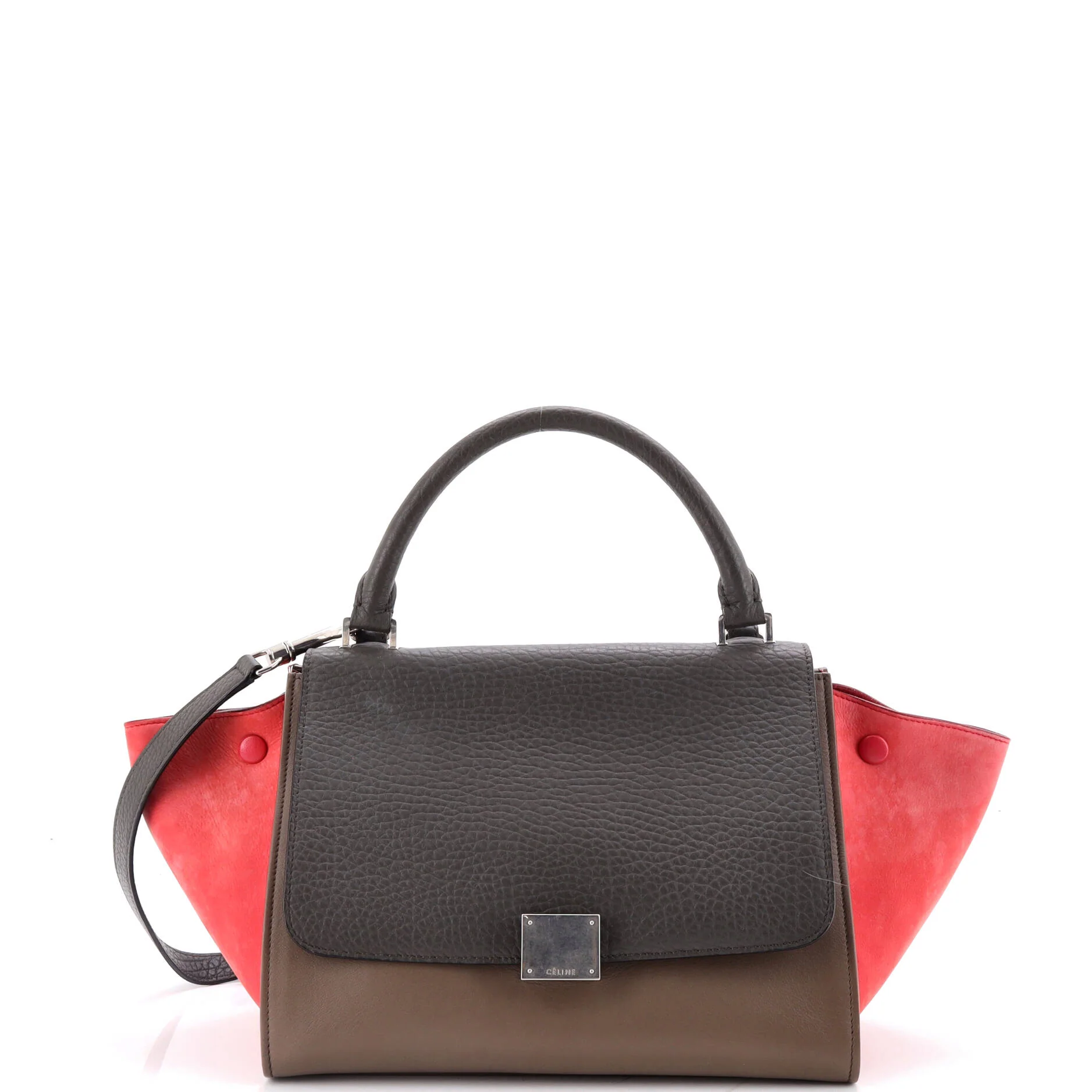 Tricolor Trapeze Bag Leather Small