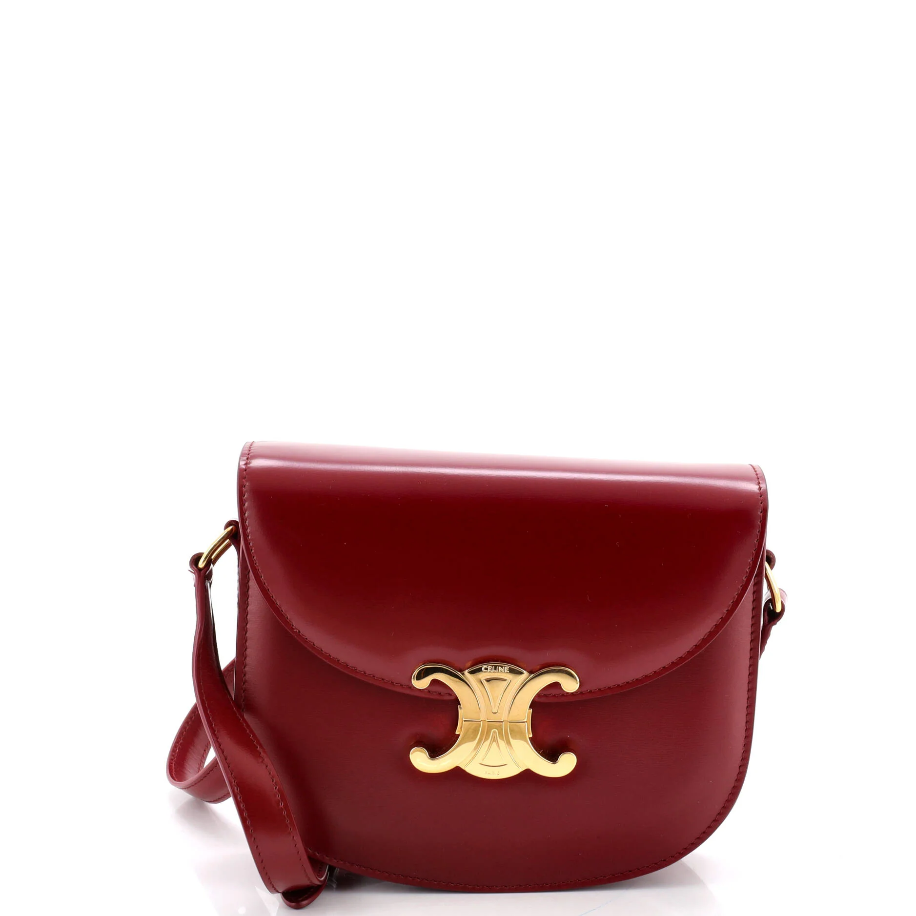 Triomphe Besace Clea Flap Bag Leather