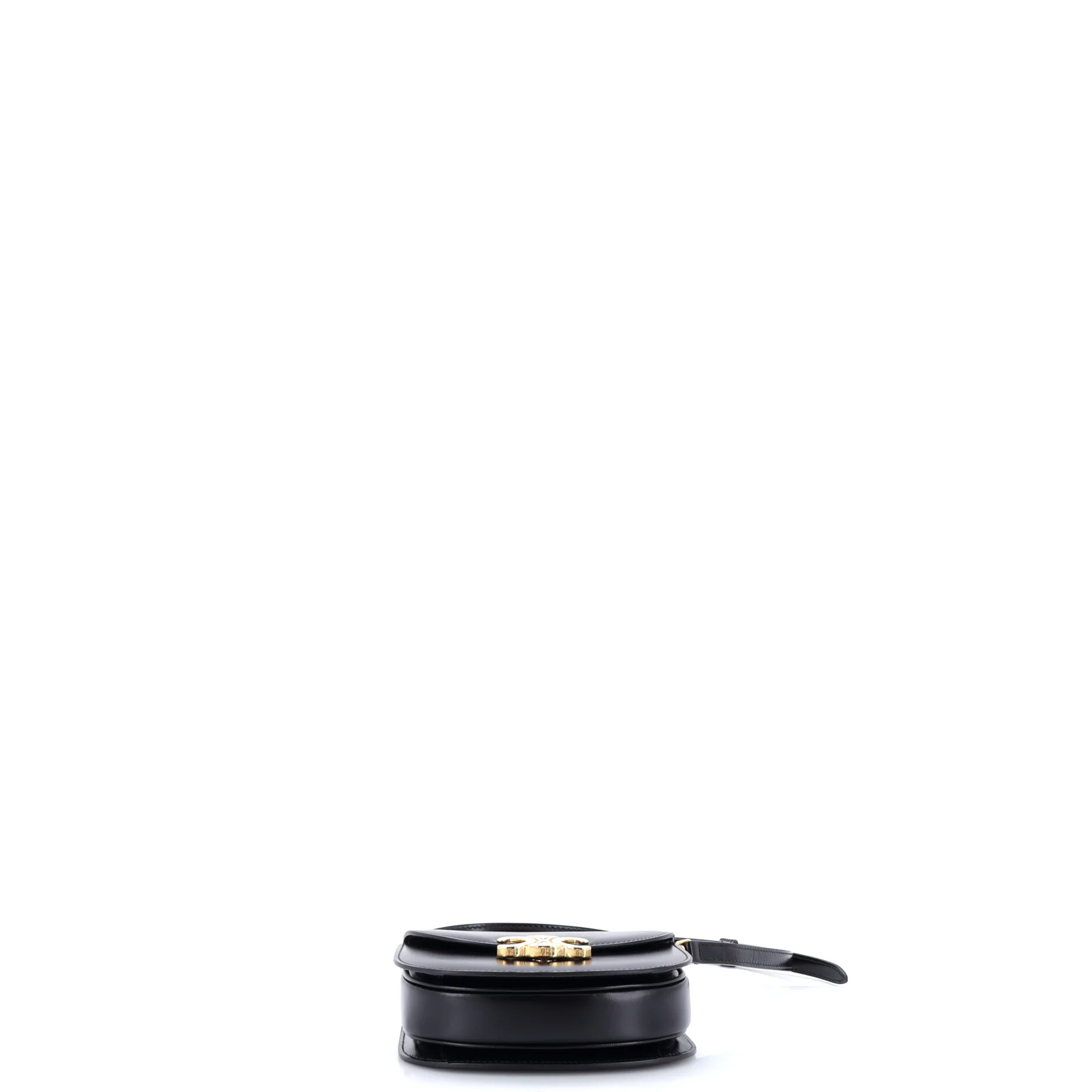 Triomphe Besace Clea Top Handle Flap Bag Leather Mini - Image 4
