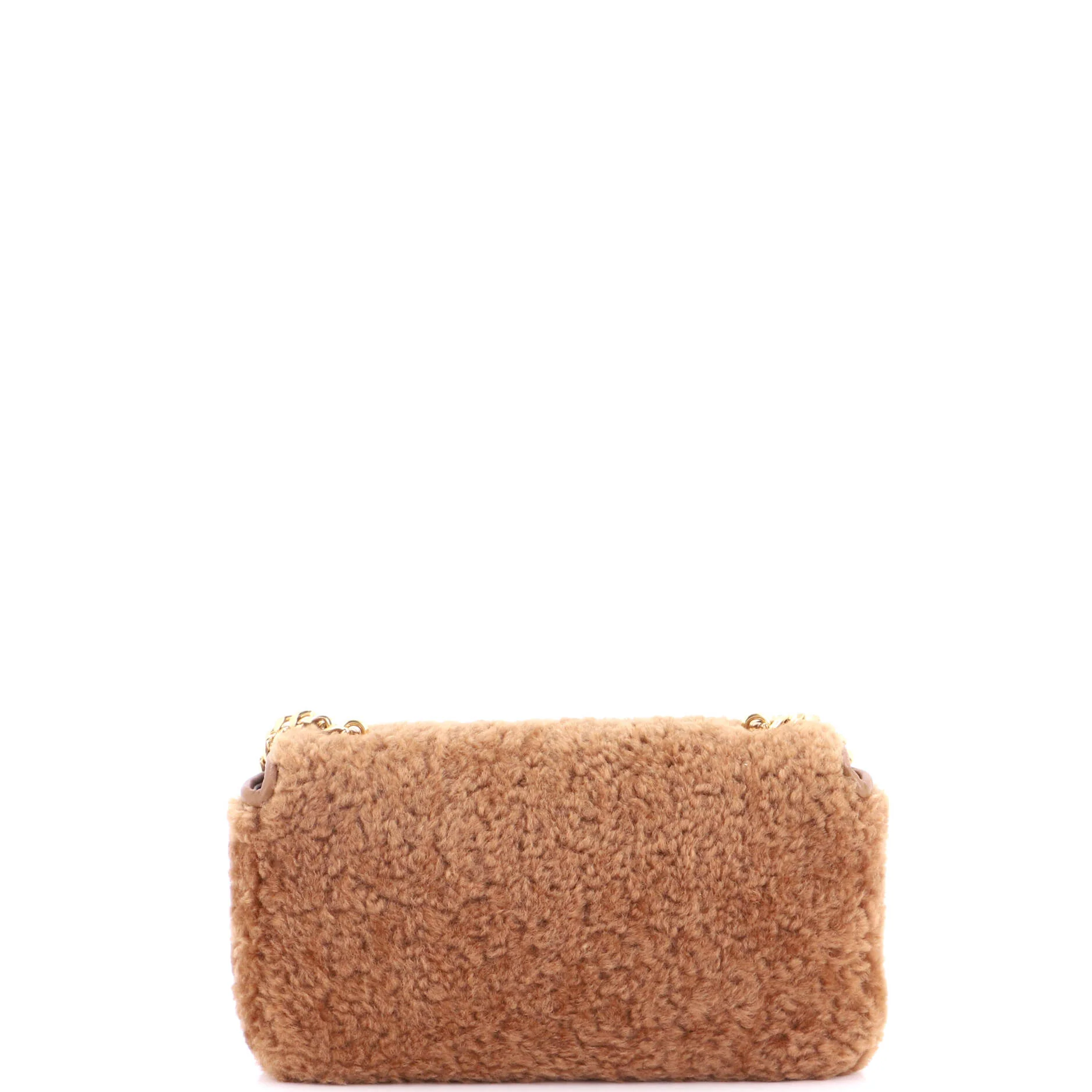 Triomphe Chain Shoulder Bag Shearling Small - Image 3