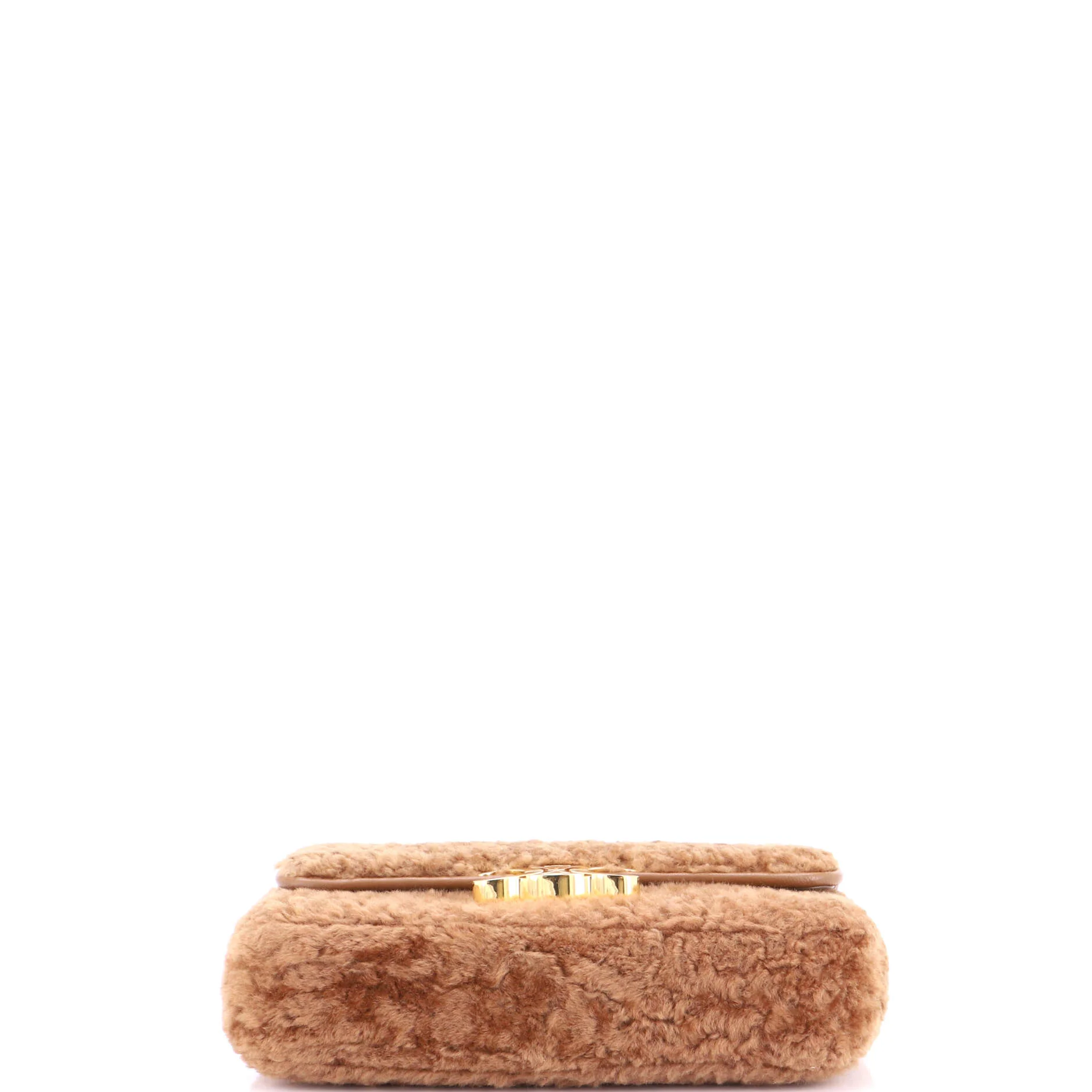 Triomphe Chain Shoulder Bag Shearling Small - Image 4