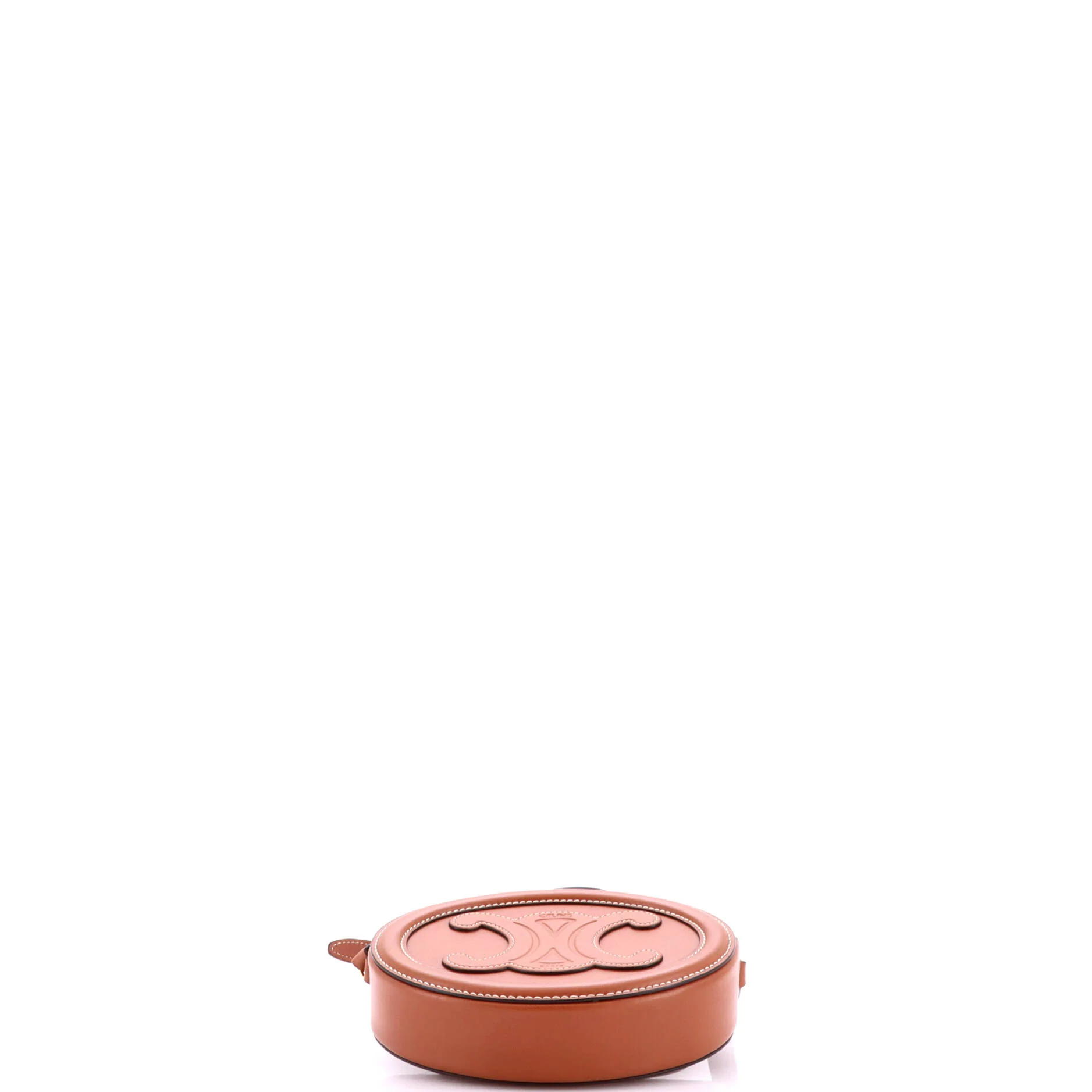 Triomphe Oval Crossbody Bag Leather Mini - Image 4