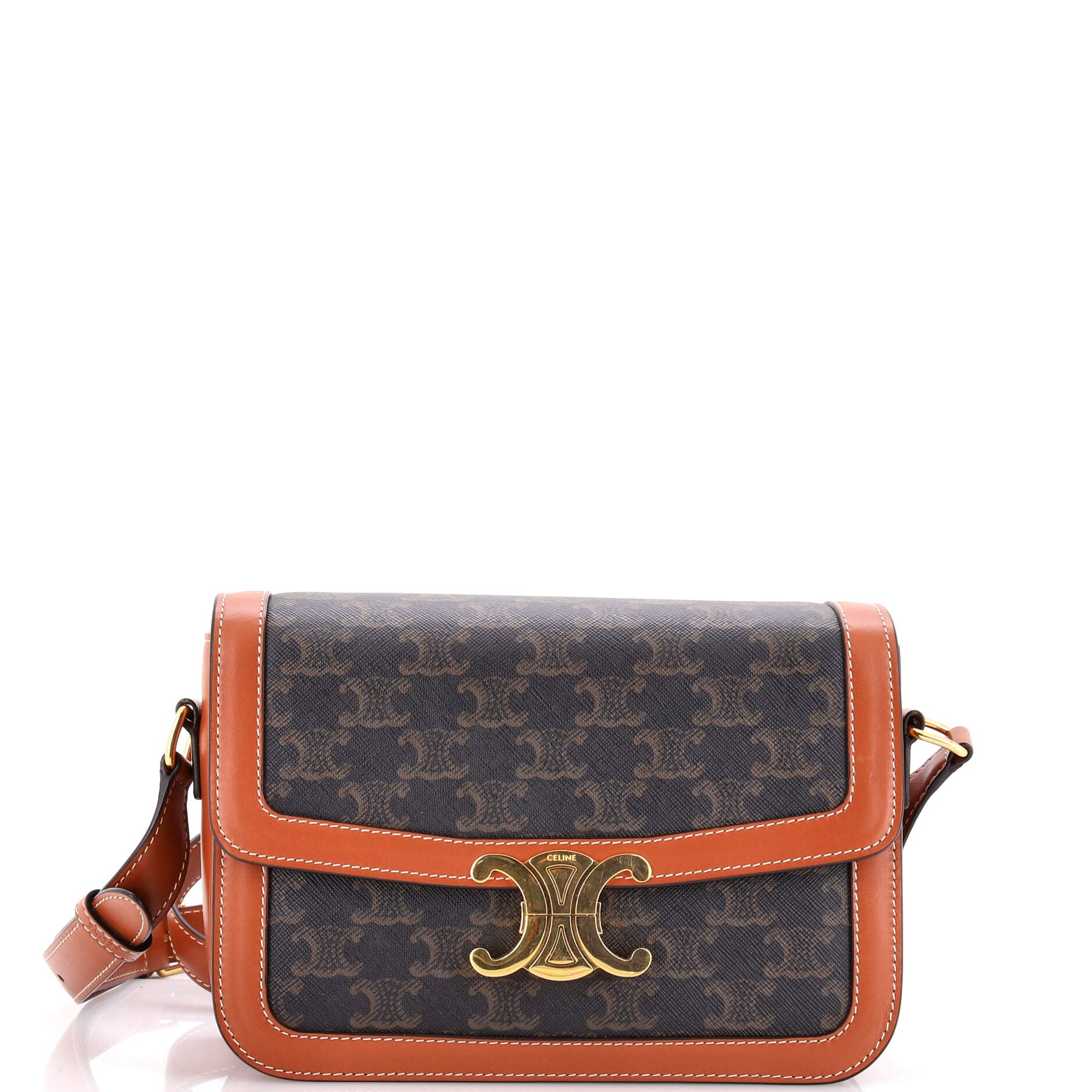 Triomphe Shoulder Bag Triomphe Coated Canvas Medium
