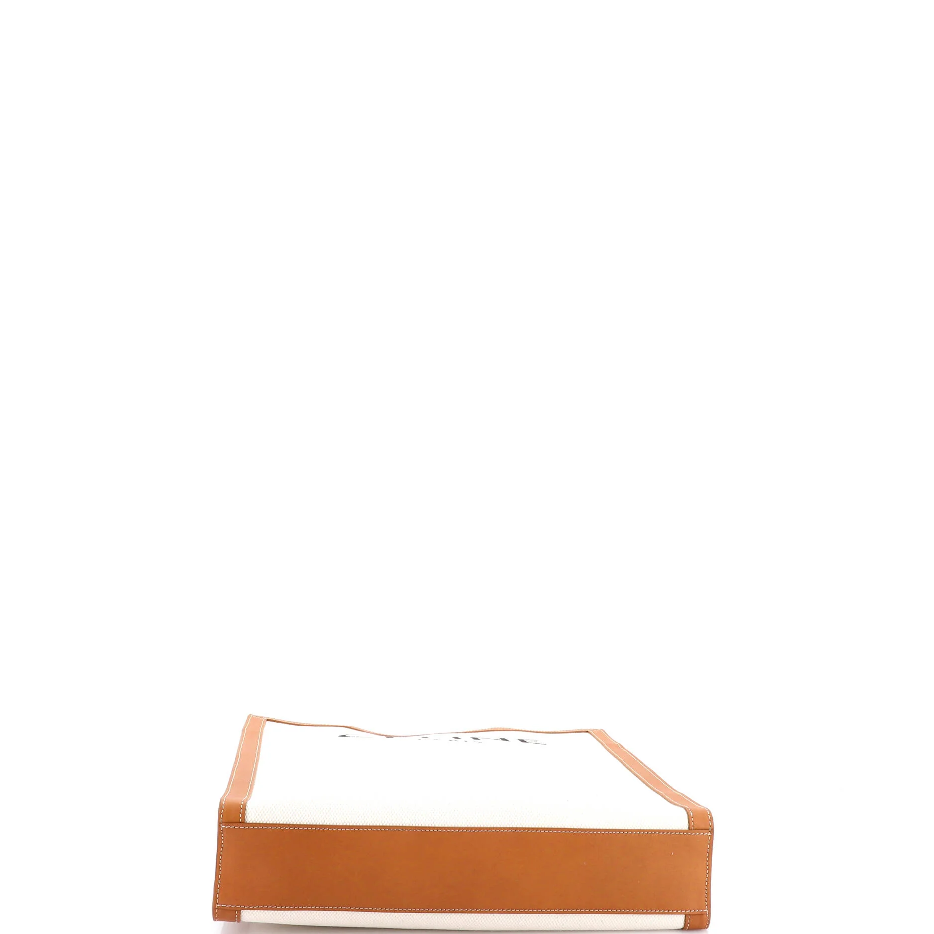 Vertical Cabas Tote Canvas with Leather Large - Image 4
