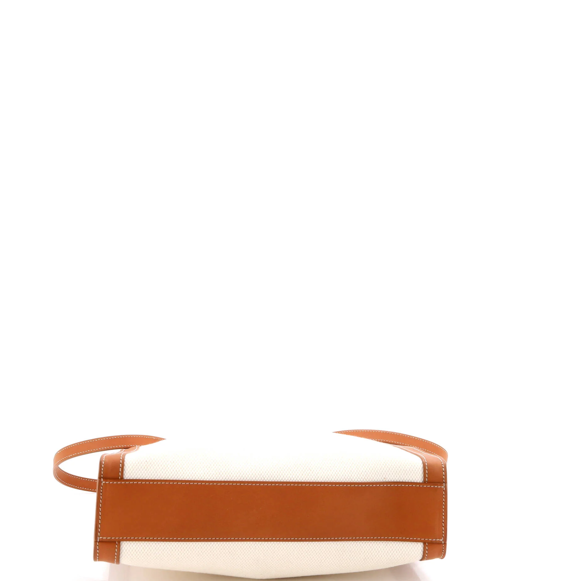 Vertical Cabas Tote Canvas with Leather Small - Image 4