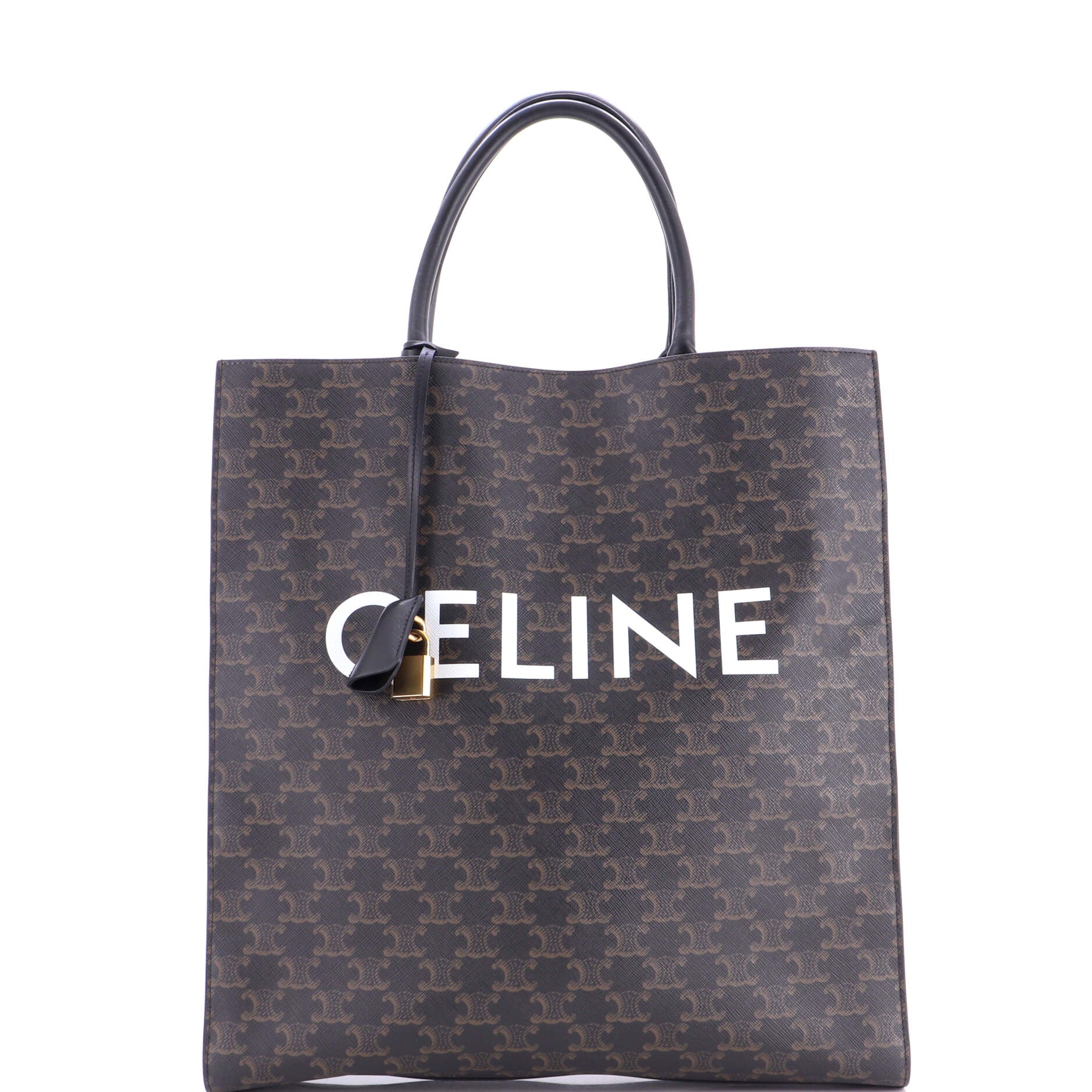 Vertical Cabas Tote Triomphe Coated Canvas Large