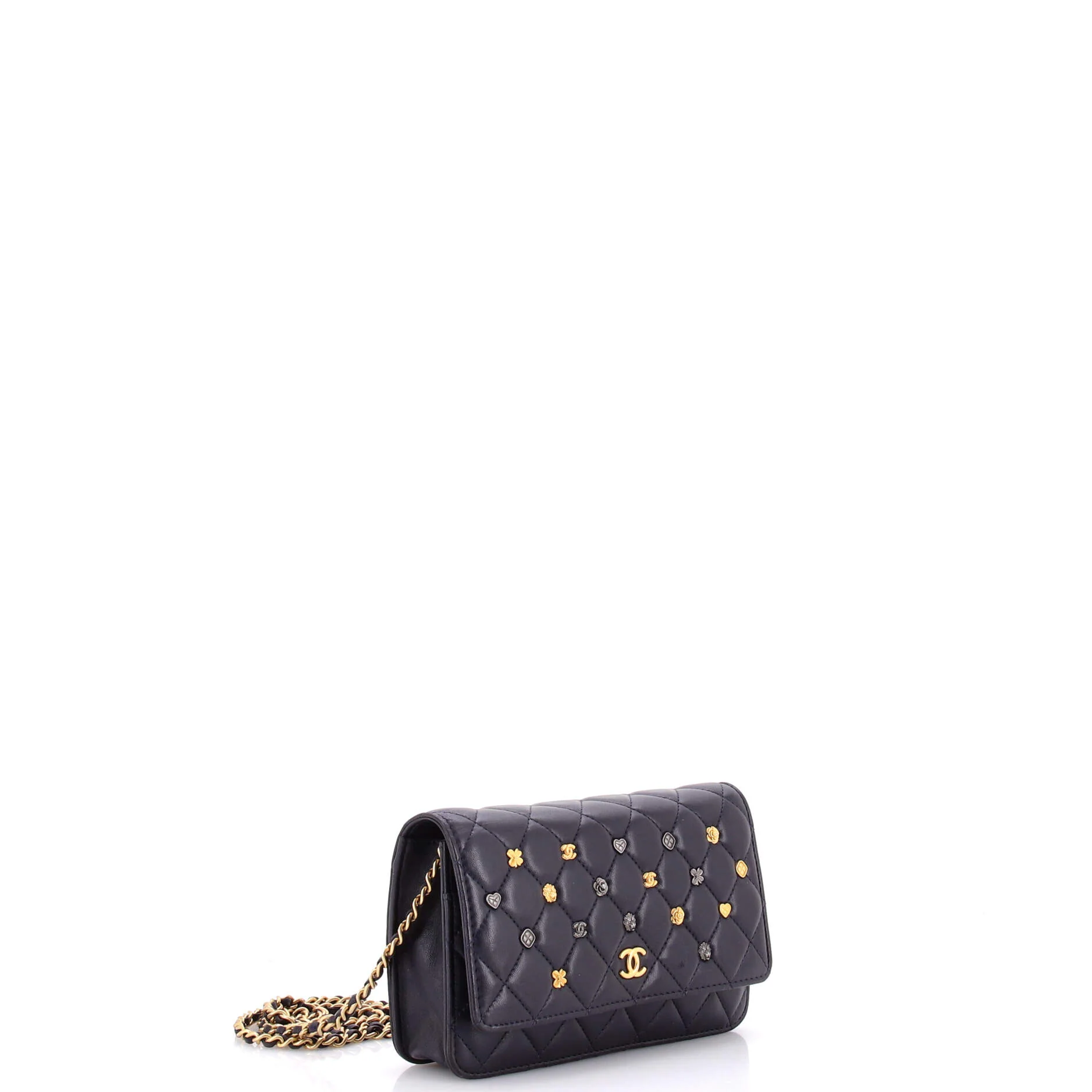 18K Charms Wallet on Chain Quilted Lambskin - Image 2