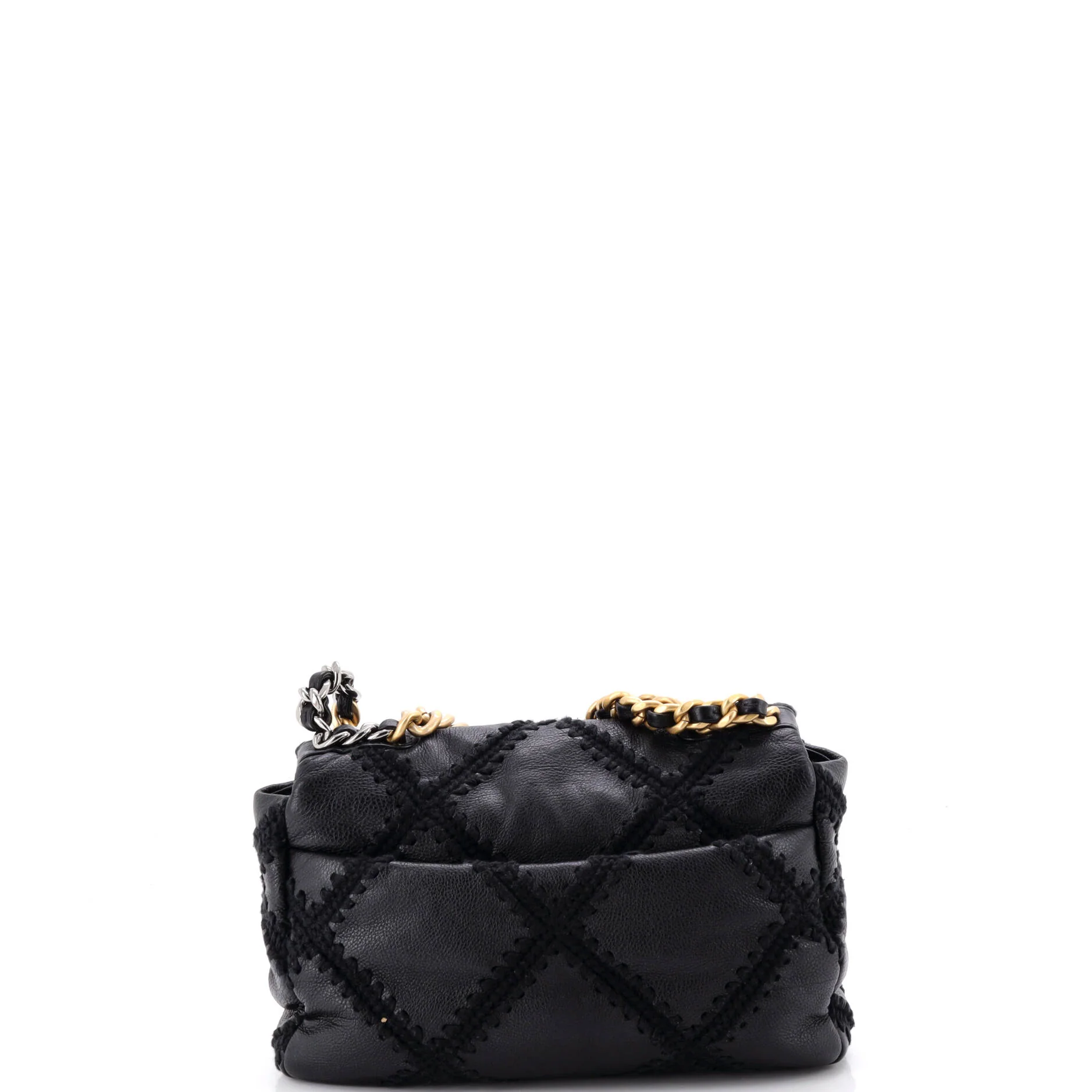 19 Flap Bag Crochet Quilted Calfskin Medium - Image 3