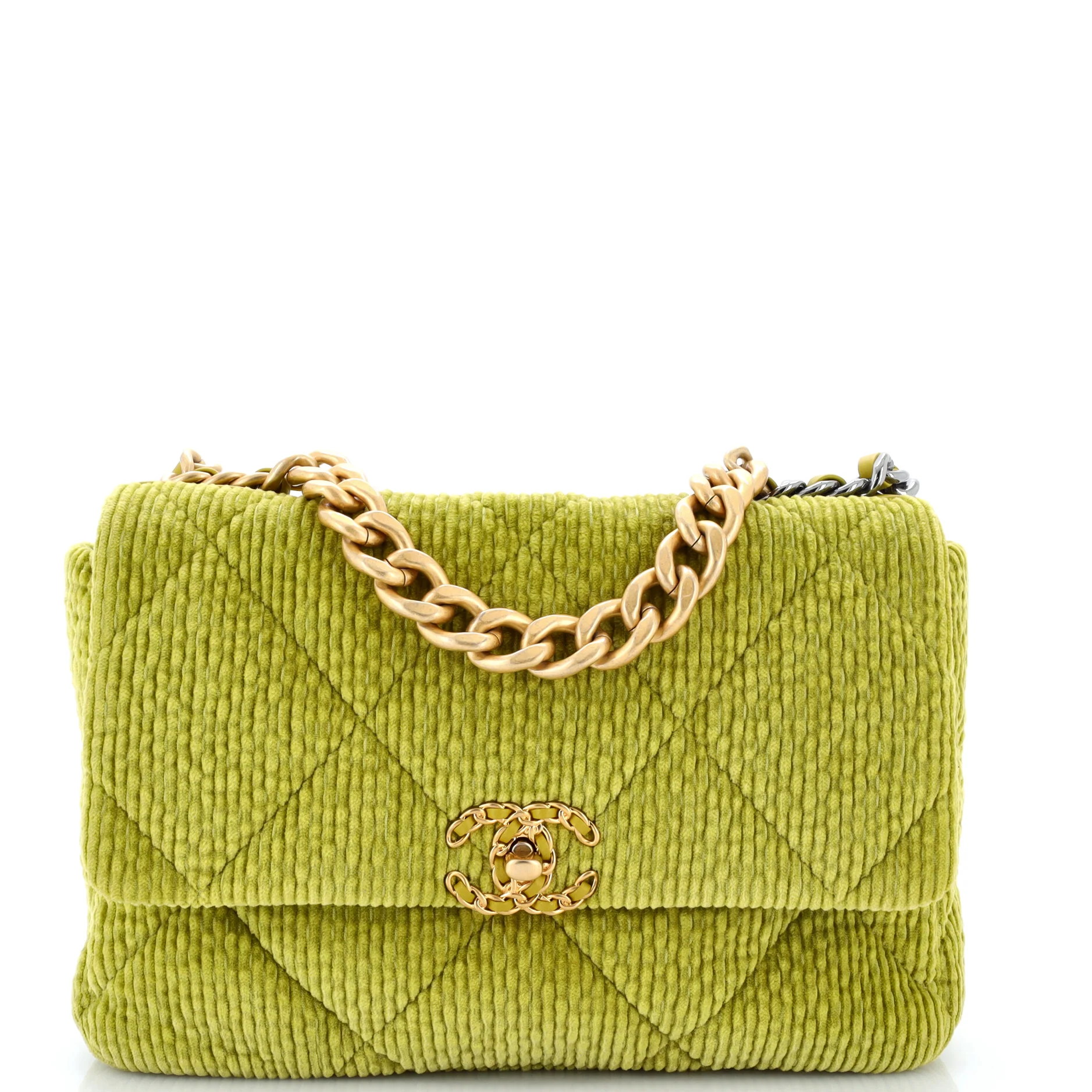 19 Flap Bag Quilted Corduroy Medium