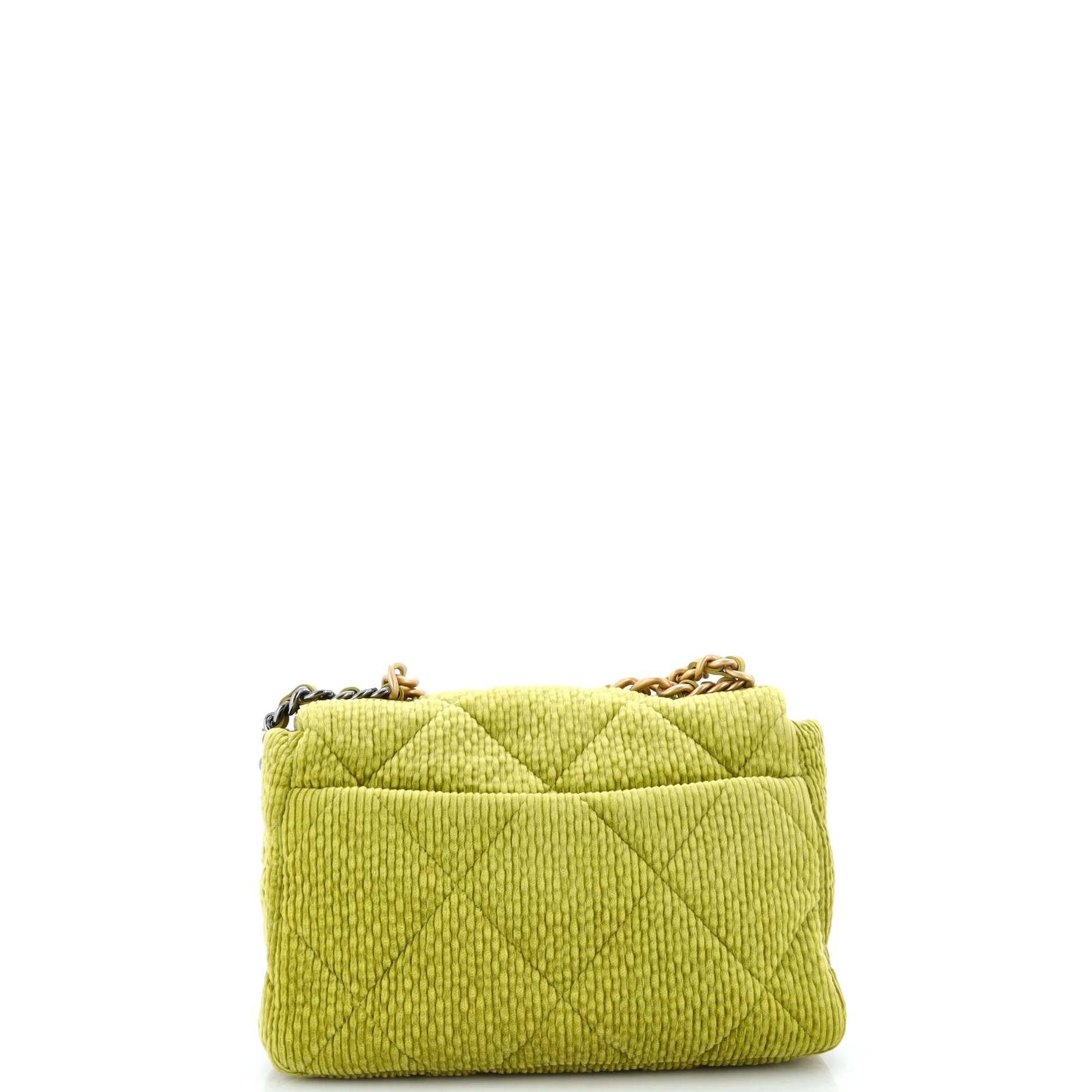 19 Flap Bag Quilted Corduroy Medium - Image 3