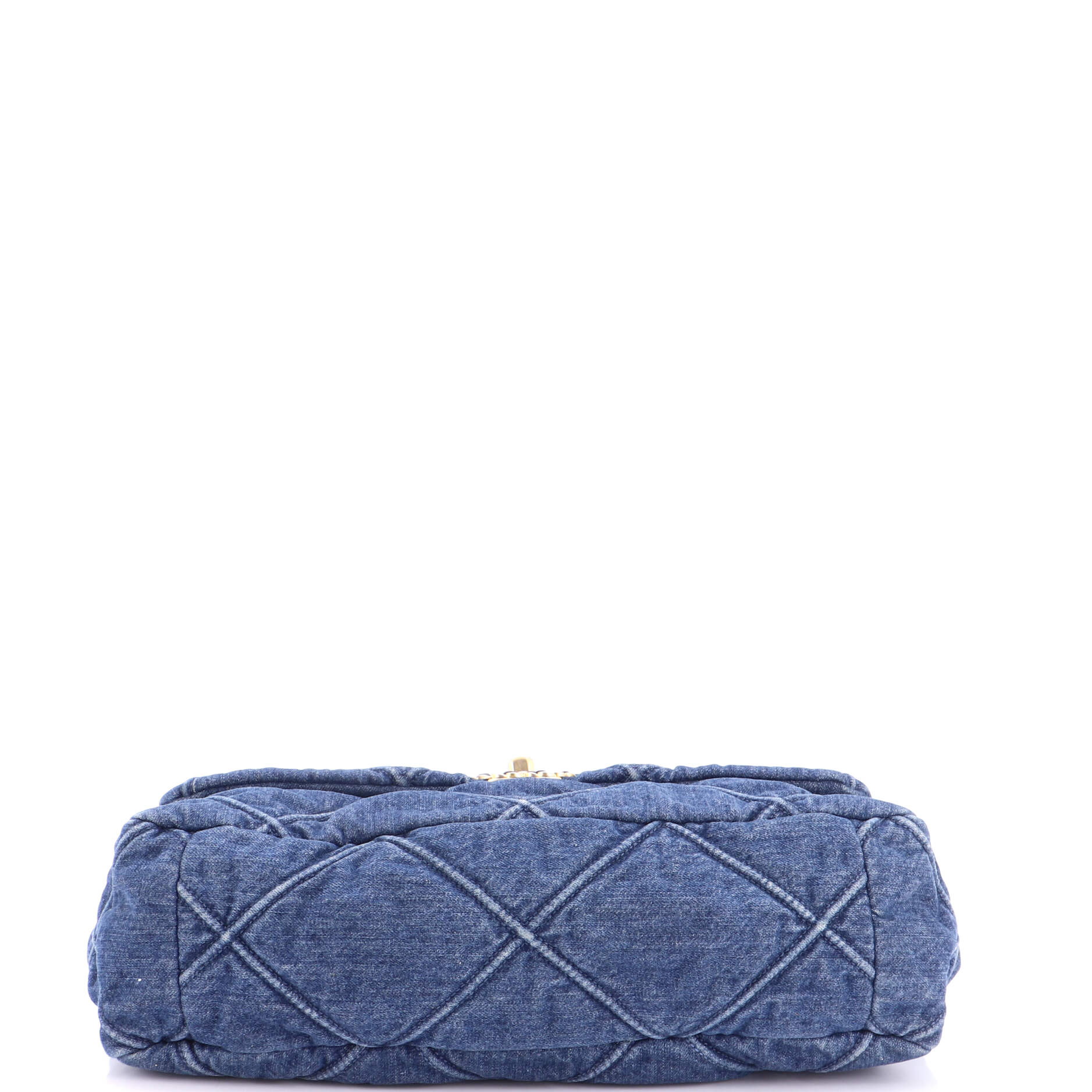 19 Flap Bag Quilted Denim Maxi - Image 4