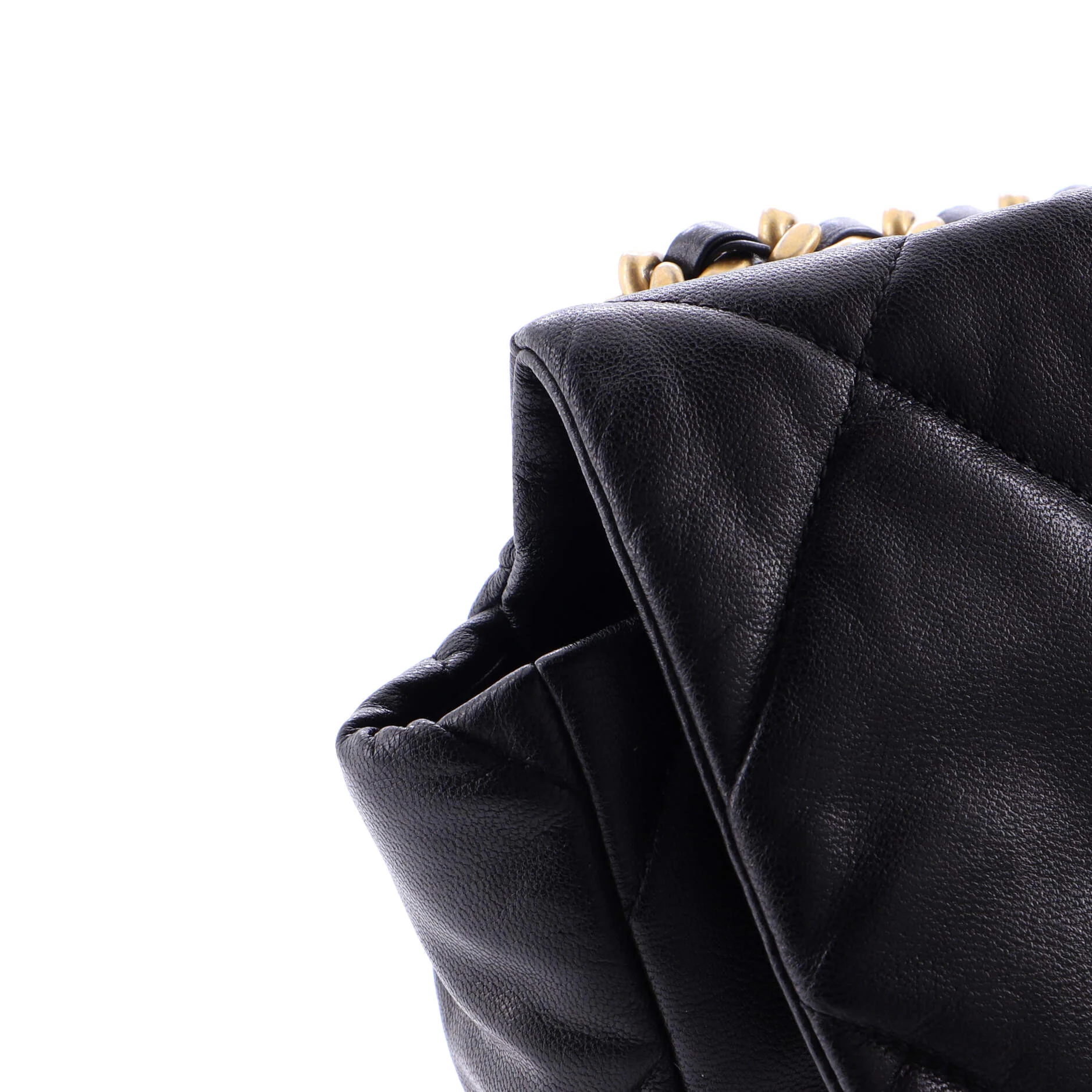 19 Flap Bag Quilted Leather Large - Image 8