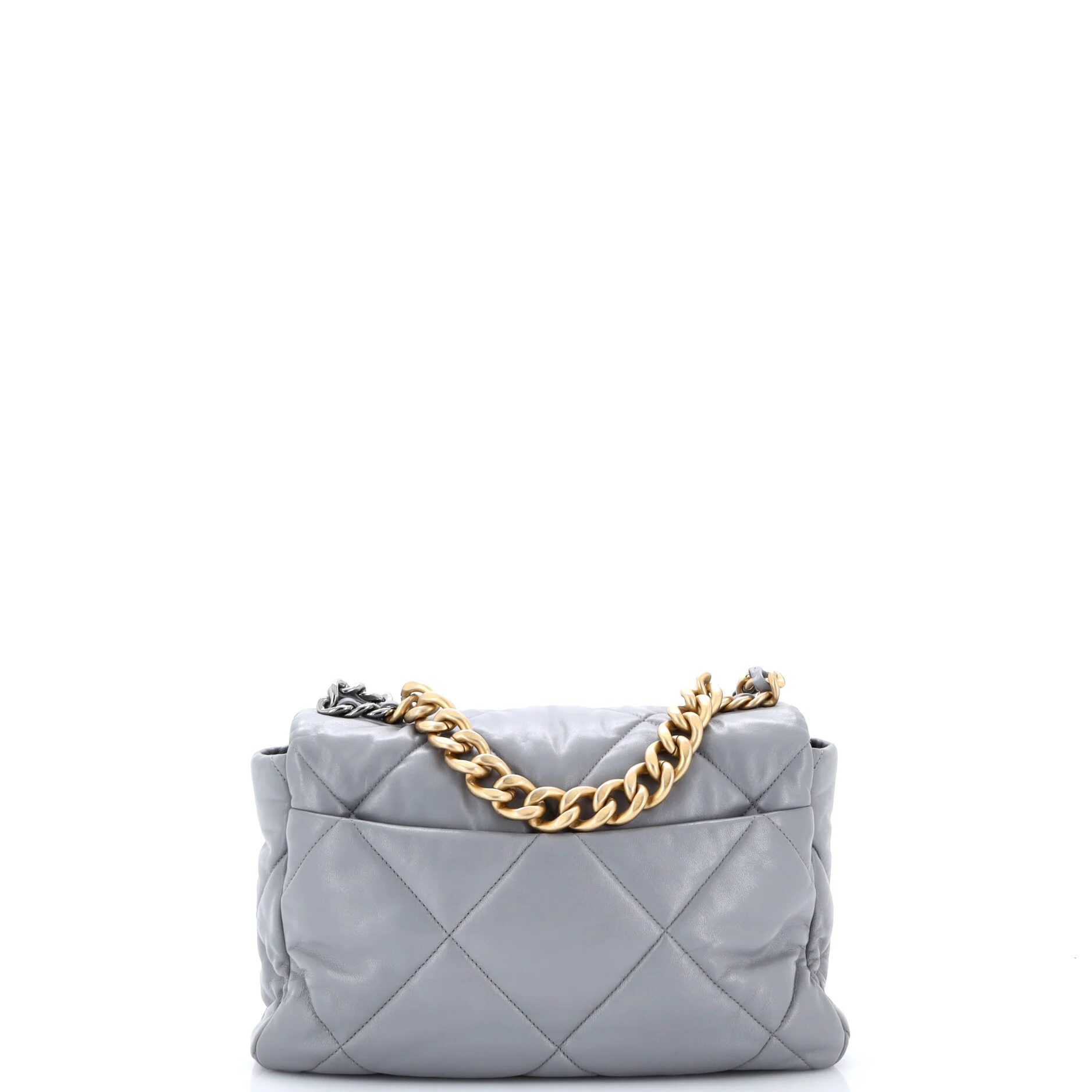 19 Flap Bag Quilted Leather Large - Image 3