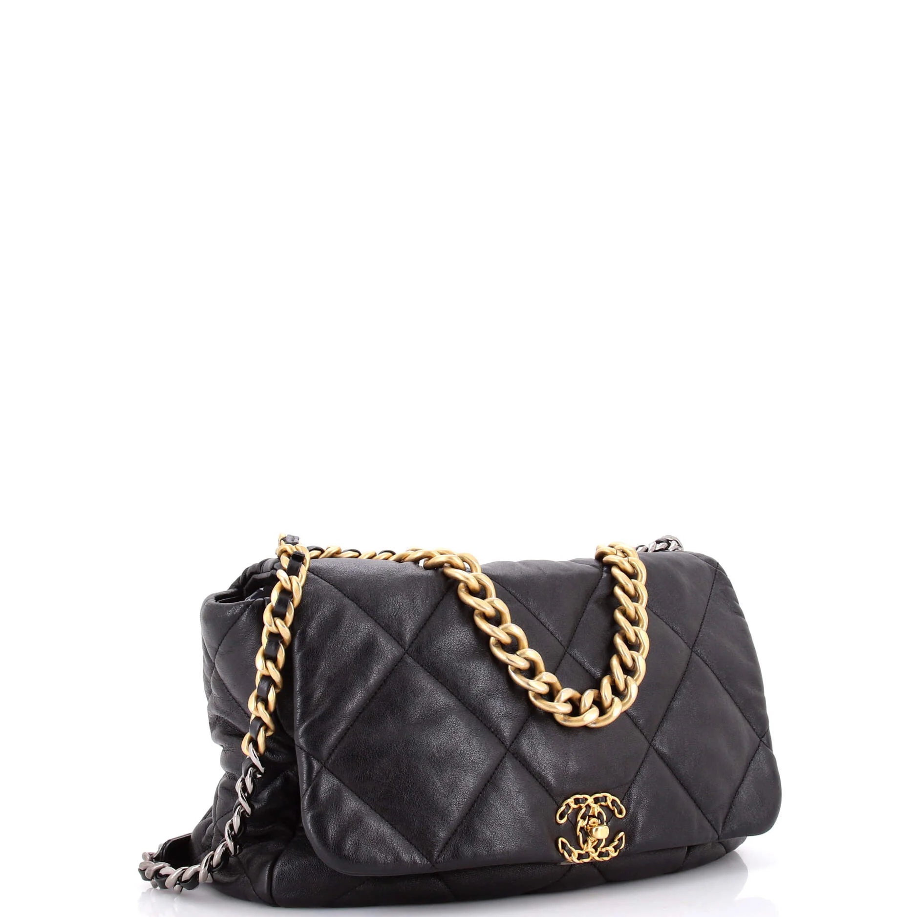 19 Flap Bag Quilted Leather Maxi - Image 2