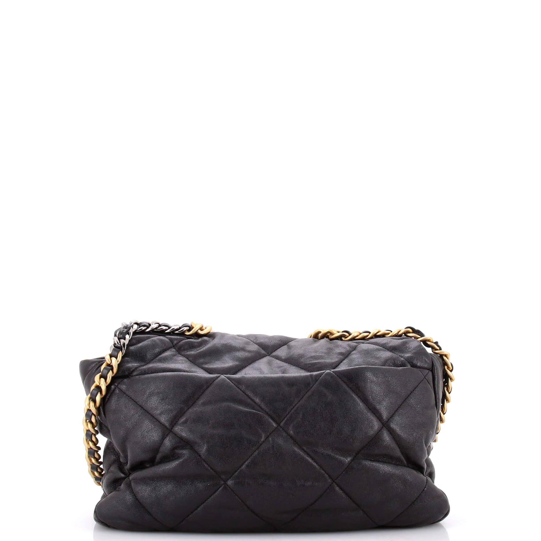 19 Flap Bag Quilted Leather Maxi - Image 3