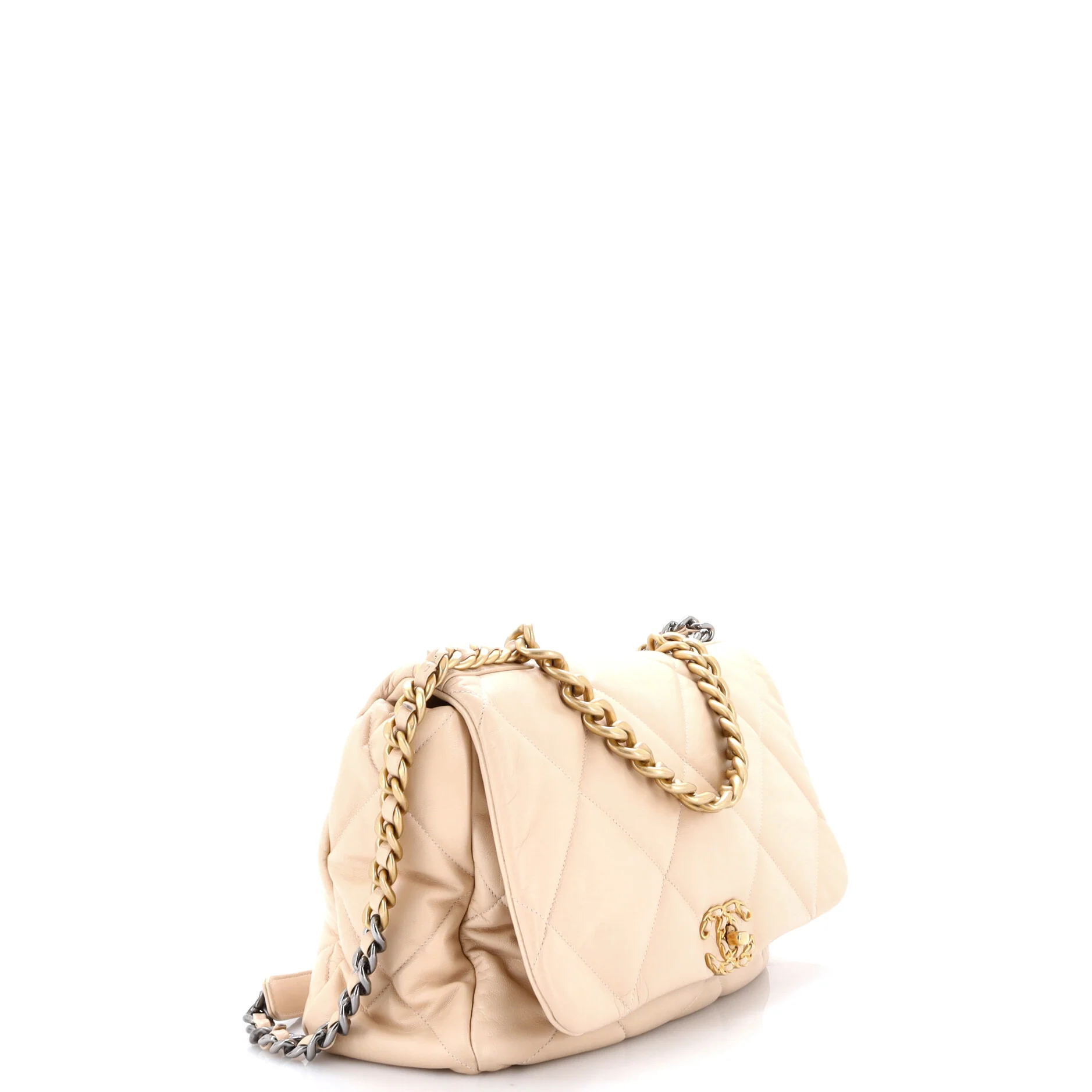 19 Flap Bag Quilted Leather Maxi - Image 2