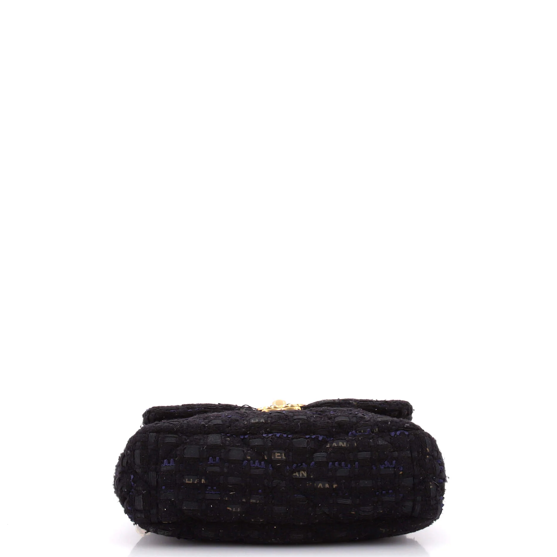 19 Flap Bag Quilted Tweed and Ribbon Medium - Image 4