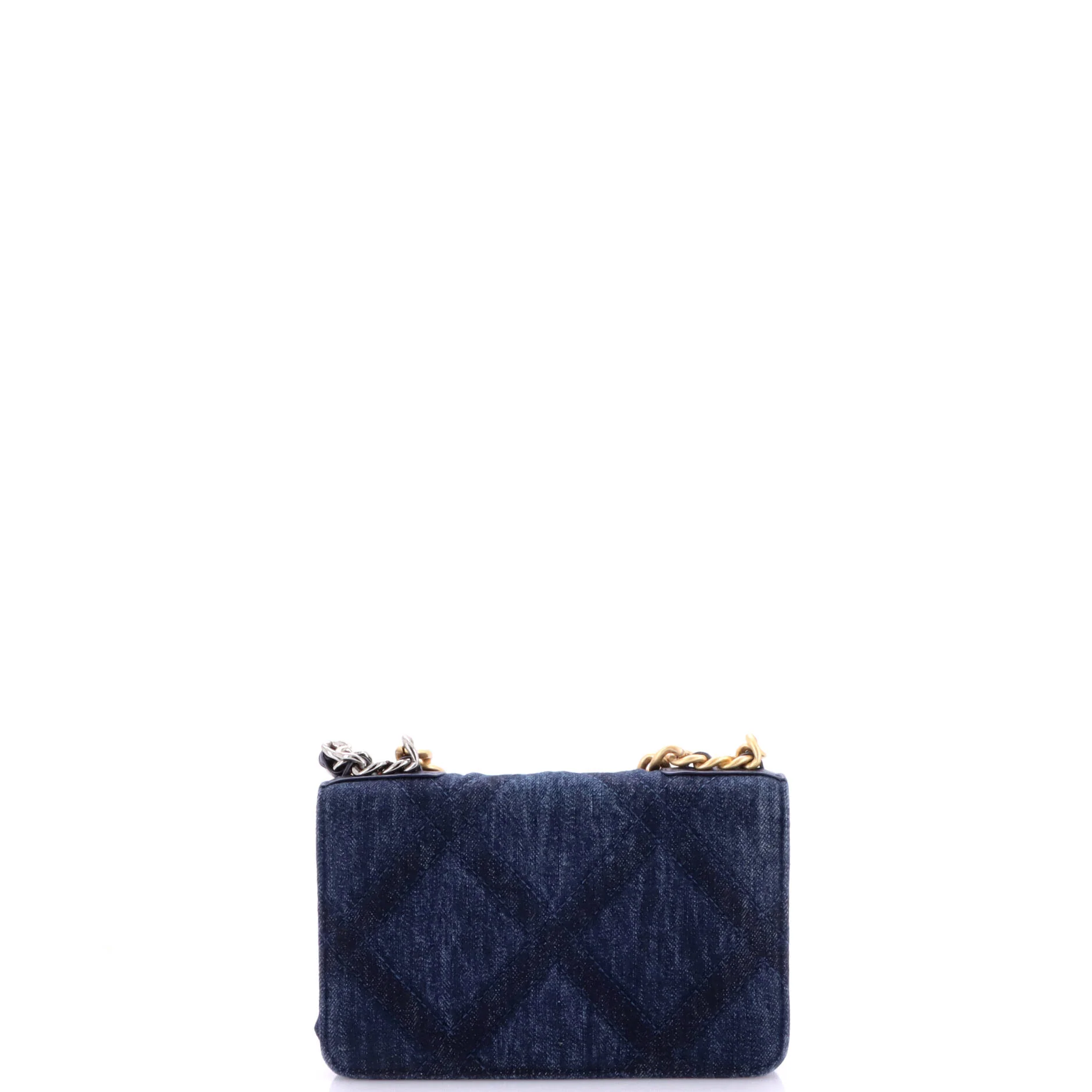 19 Wallet on Chain Quilted Denim - Image 3