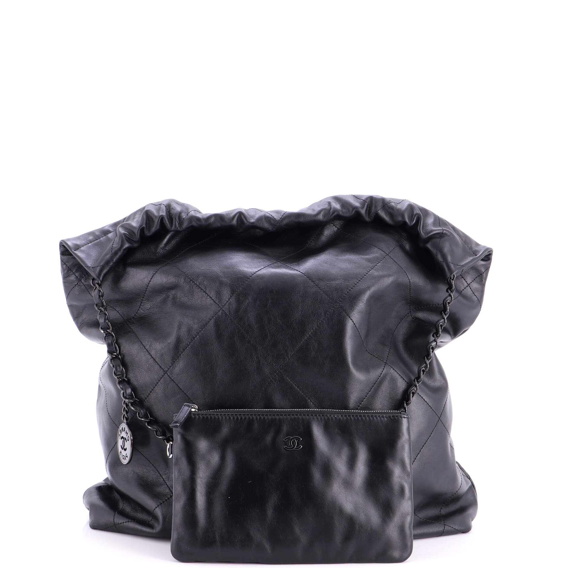 22 Chain Hobo Quilted Calfskin Large - Image 2