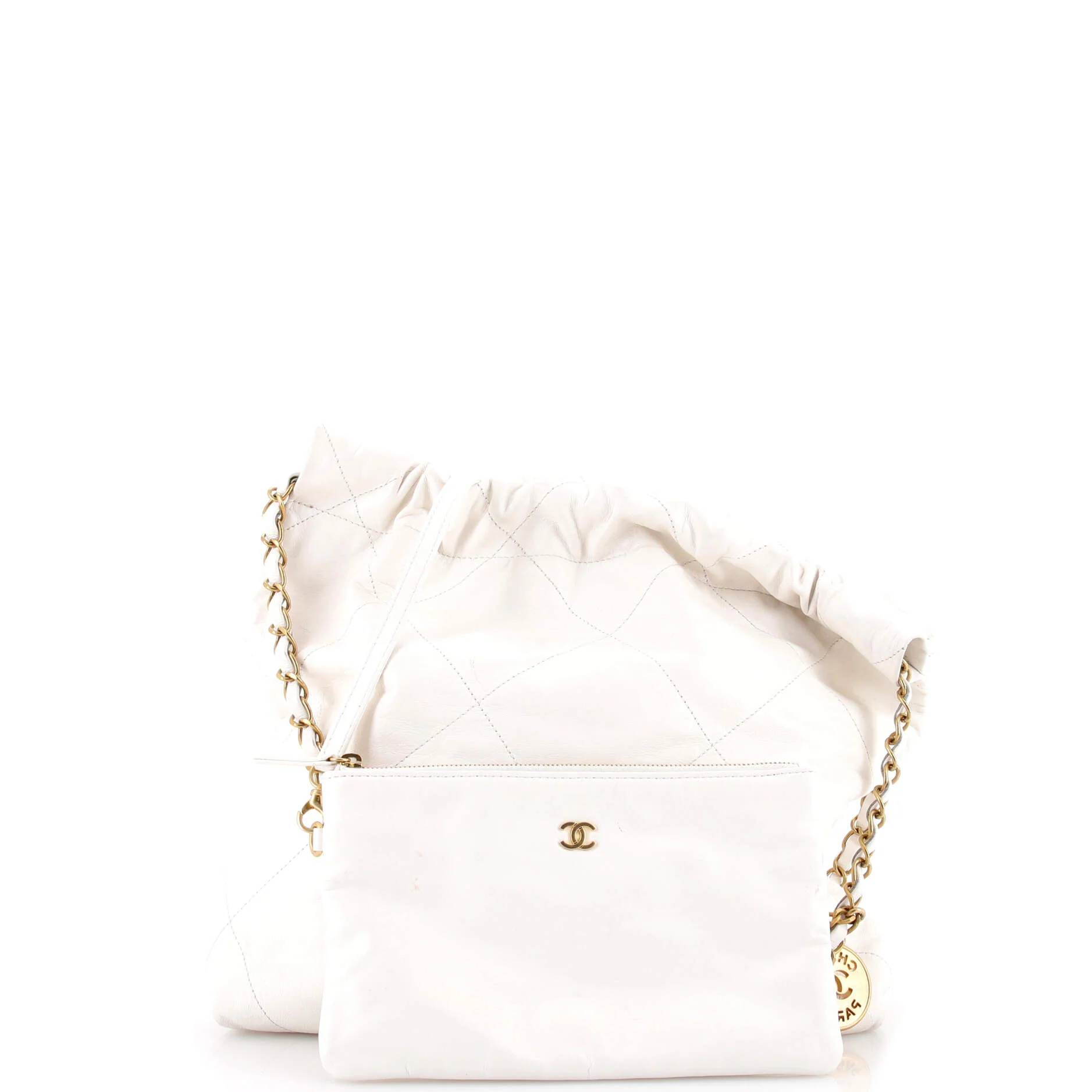 22 Chain Hobo Quilted Calfskin Small - Image 2