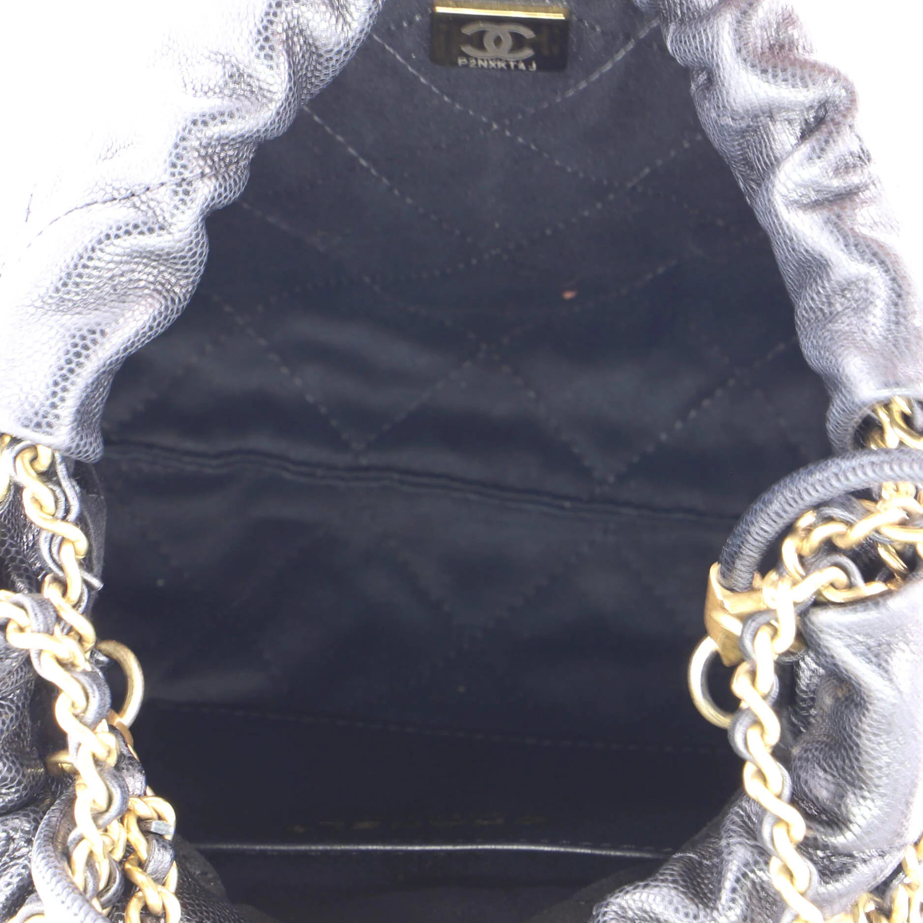 22 Chain Hobo Quilted Caviar Mini - Image 5