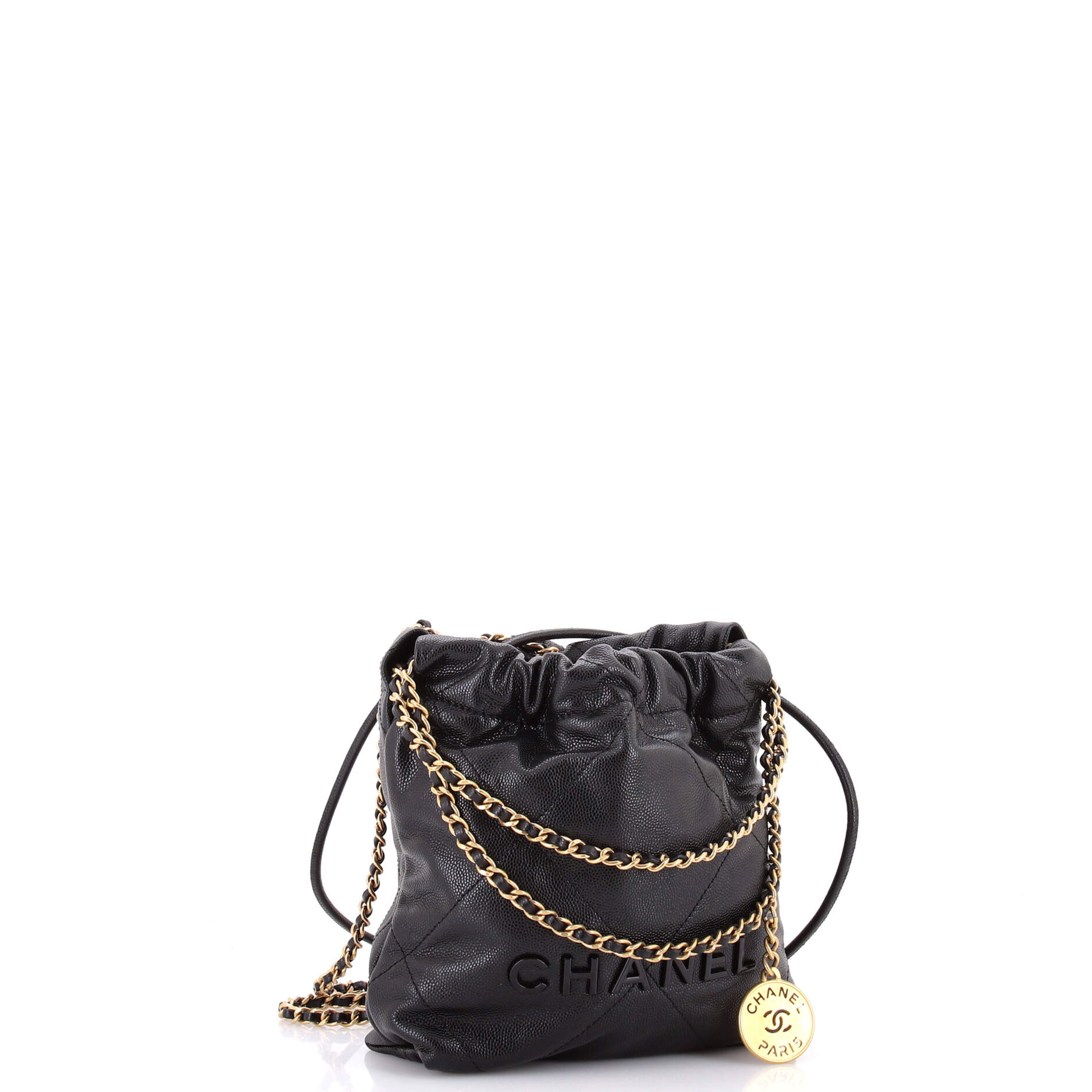 22 Chain Hobo Quilted Caviar Mini - Image 2