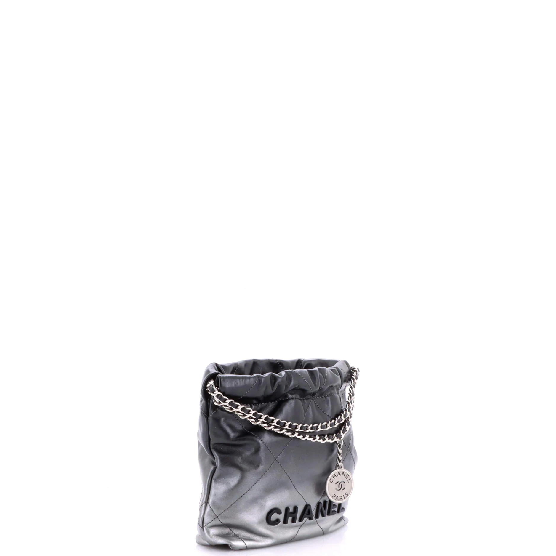 22 Chain Hobo Quilted Metallic Degrade Calfskin Mini - Image 2