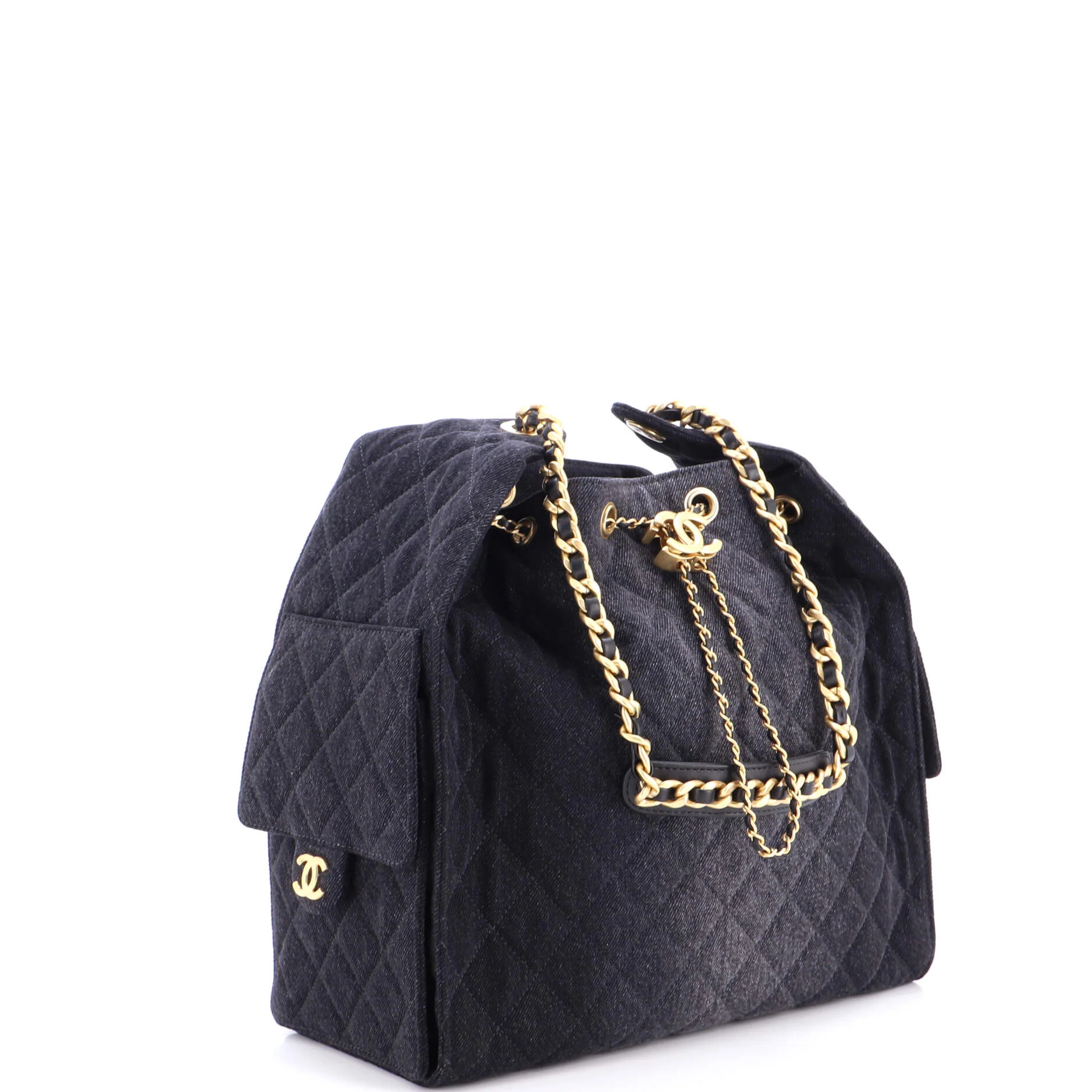 25 Hobo Bag Quilted Denim Medium - Image 4