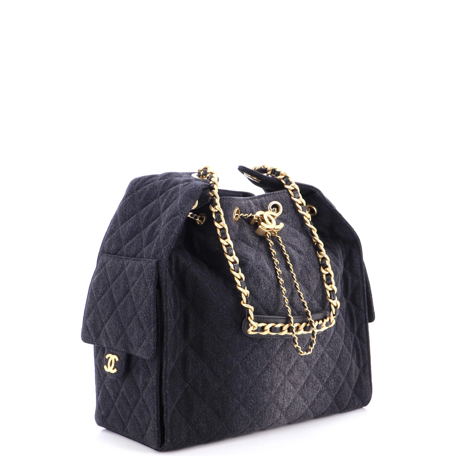 25 Hobo Bag Quilted Denim Medium - Image 5
