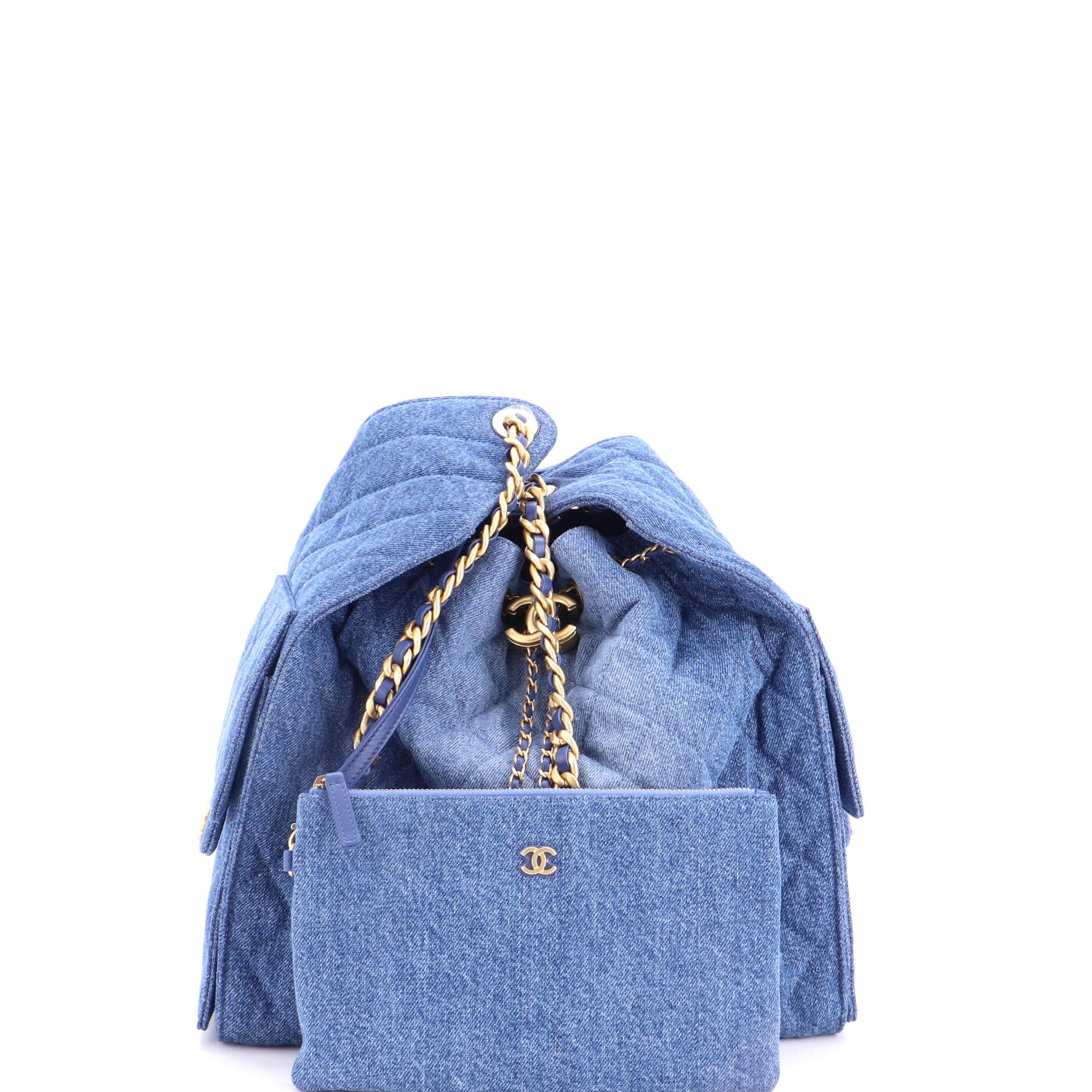25 Hobo Bag Quilted Denim Medium - Image 2