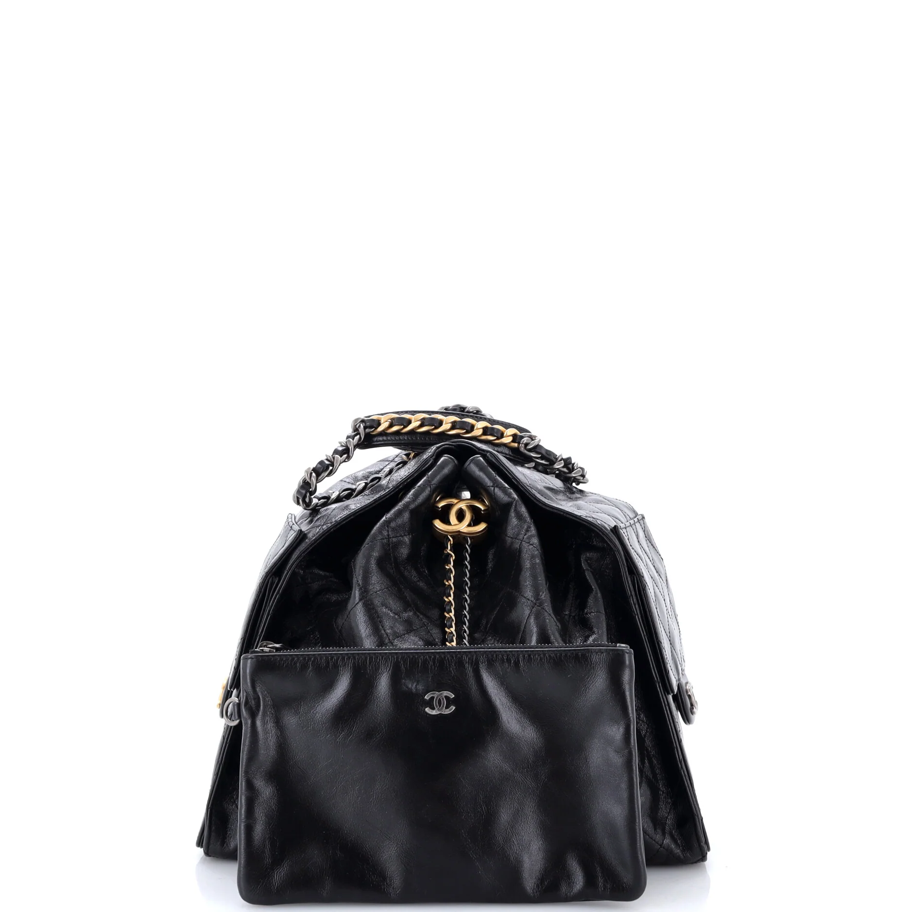 25 Hobo Bag Quilted Shiny Crumpled Calfskin Medium