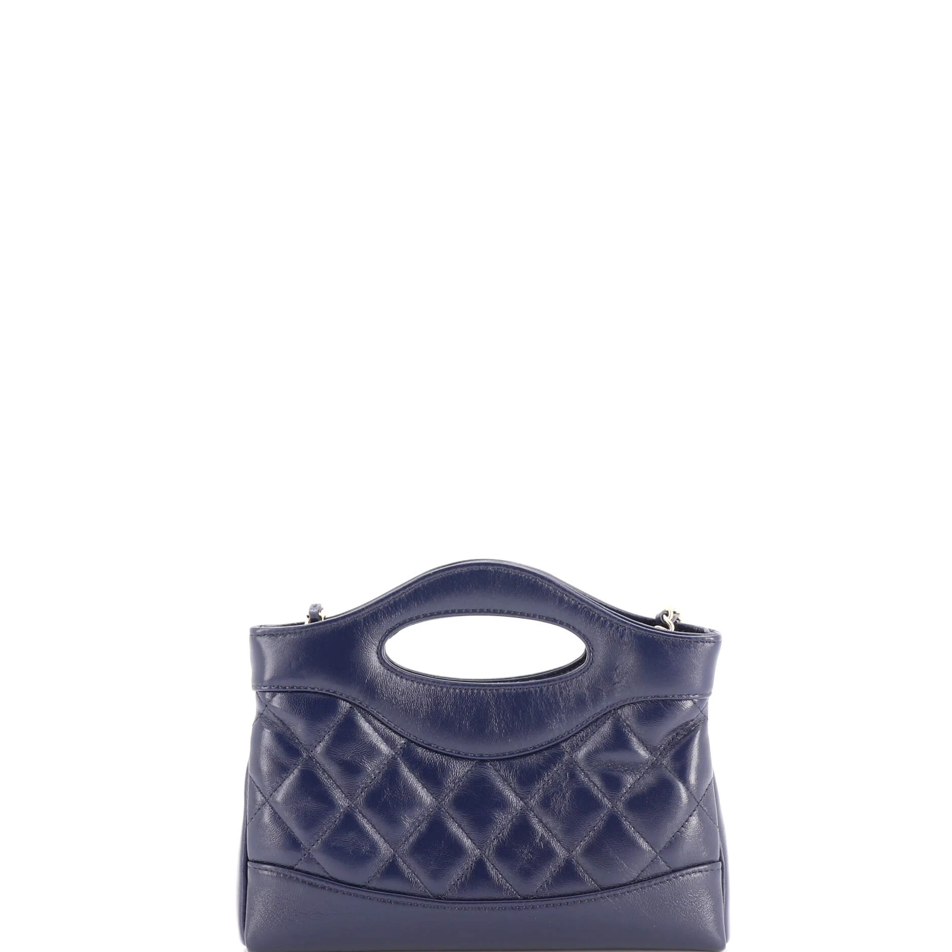 31 Shopping Bag Clutch with Chain Quilted Lambskin Small - Image 4