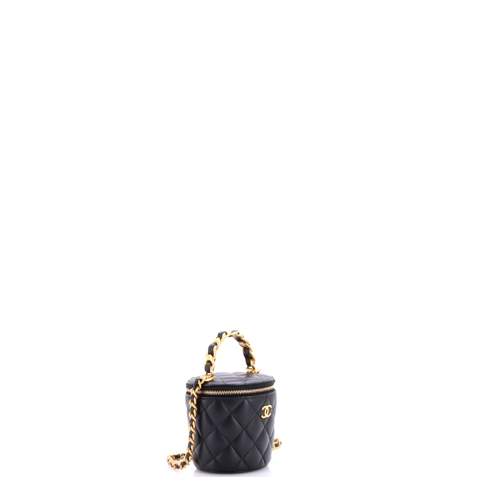 Afternoon Tea Vanity Bucket Bag Quilted Lambskin Mini - Image 2