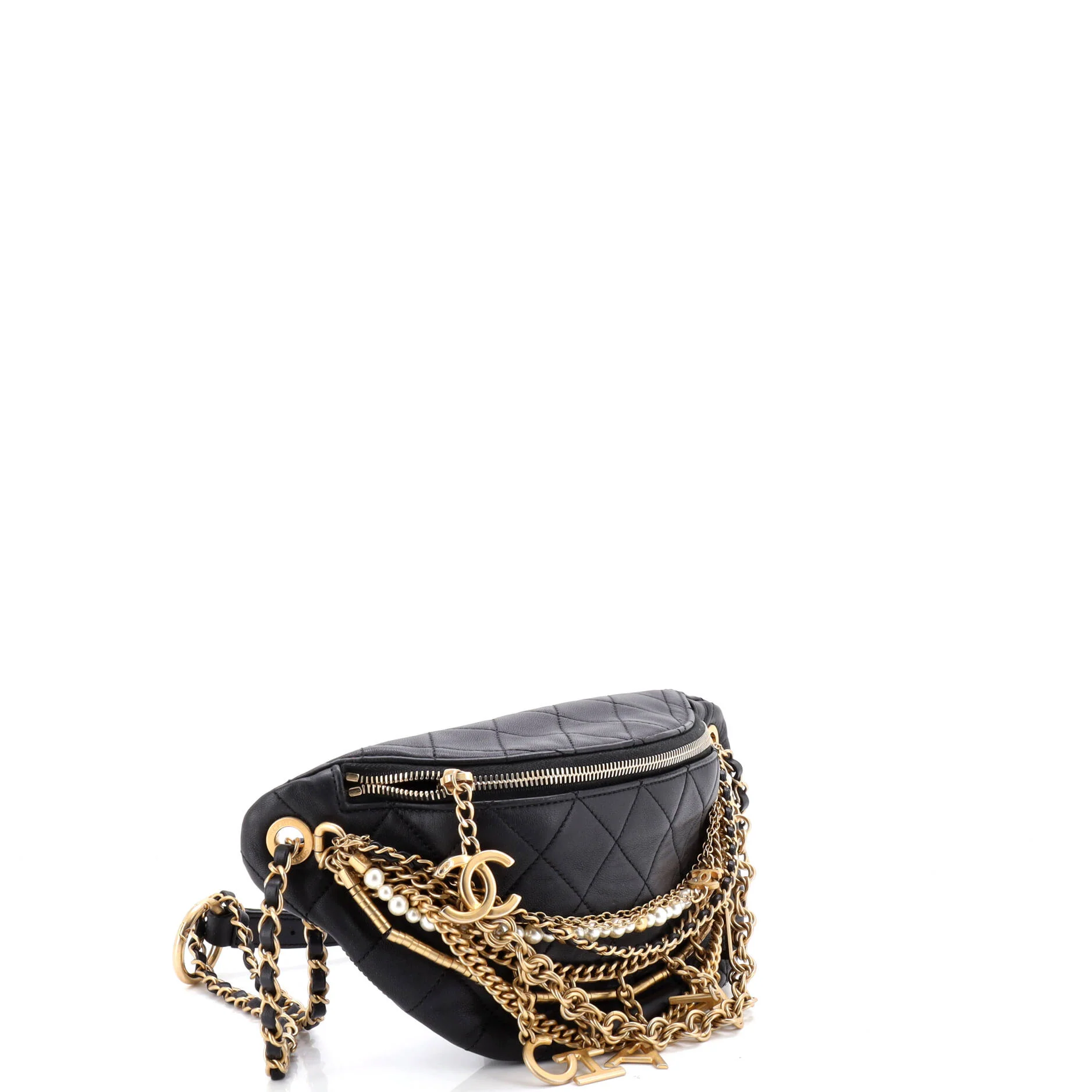 All About Chains Waist Bag Quilted Lambskin - Image 2