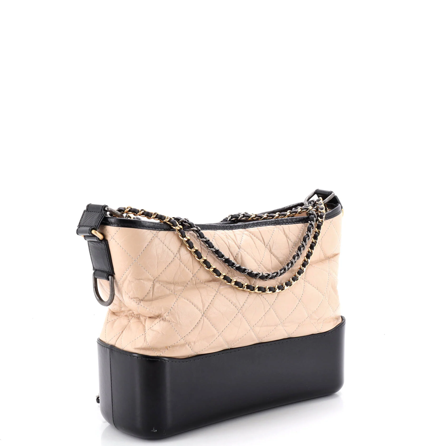 Bicolor Gabrielle Hobo Quilted Aged Calfskin Medium - Image 2