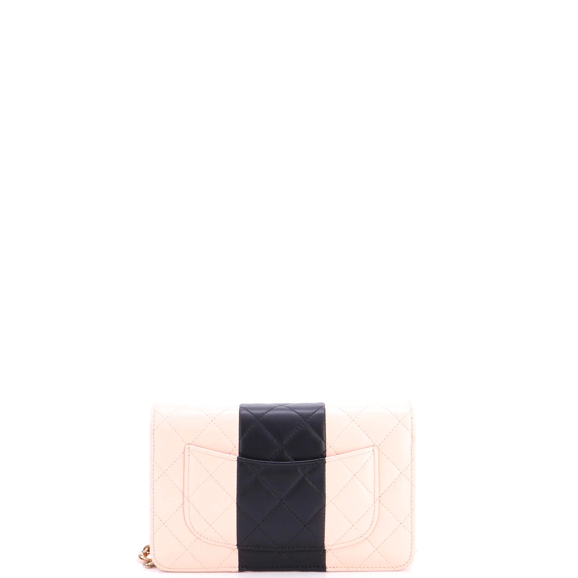 Bicolor Two Tone Wallet on Chain Quilted Lambskin - Image 3
