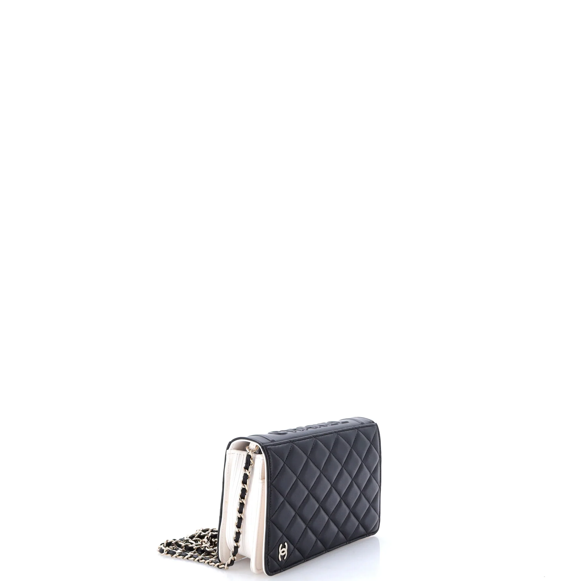 Book Wallet on Chain Quilted Lambskin - Image 2