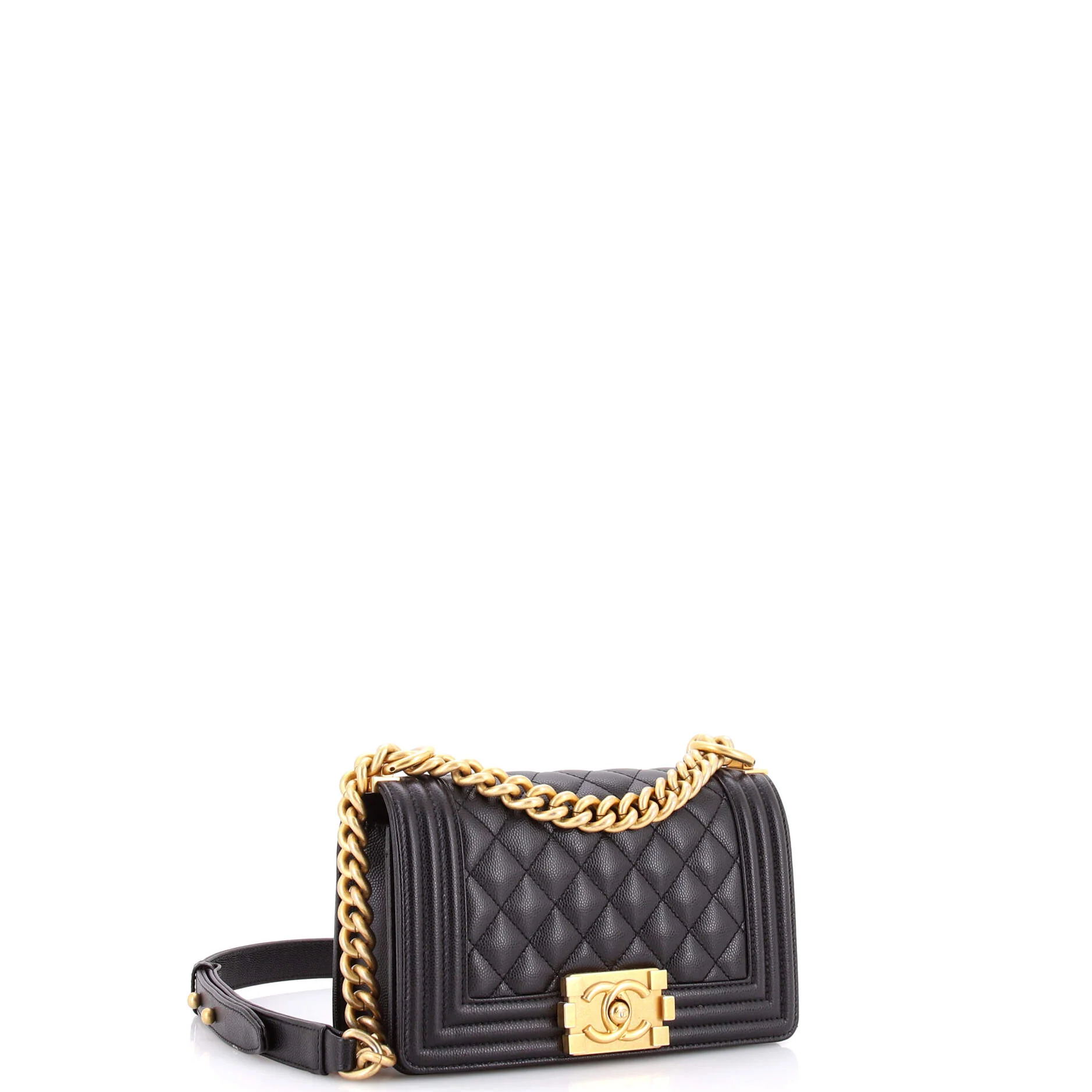 Boy Flap Bag Quilted Caviar Small - Image 2