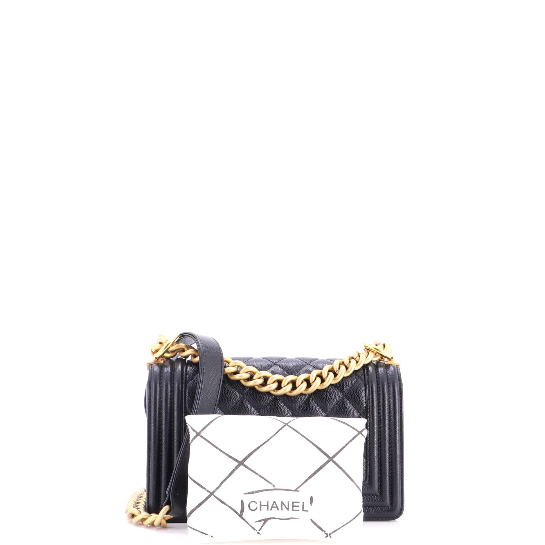 Boy Flap Bag Quilted Caviar Small - Image 2