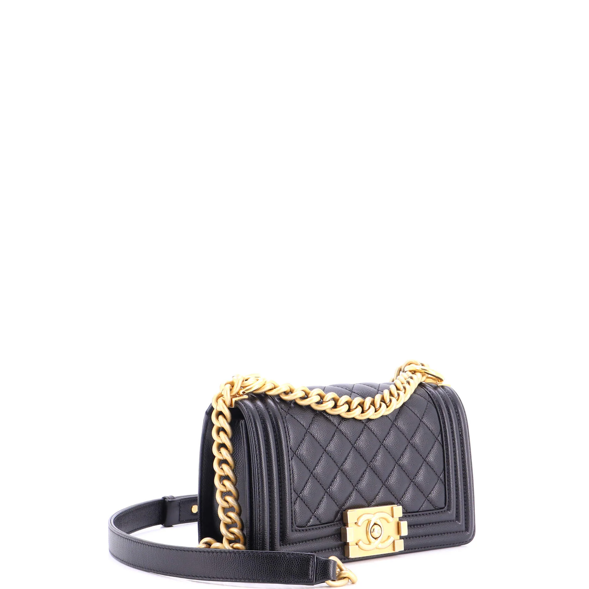 Boy Flap Bag Quilted Caviar Small - Image 3