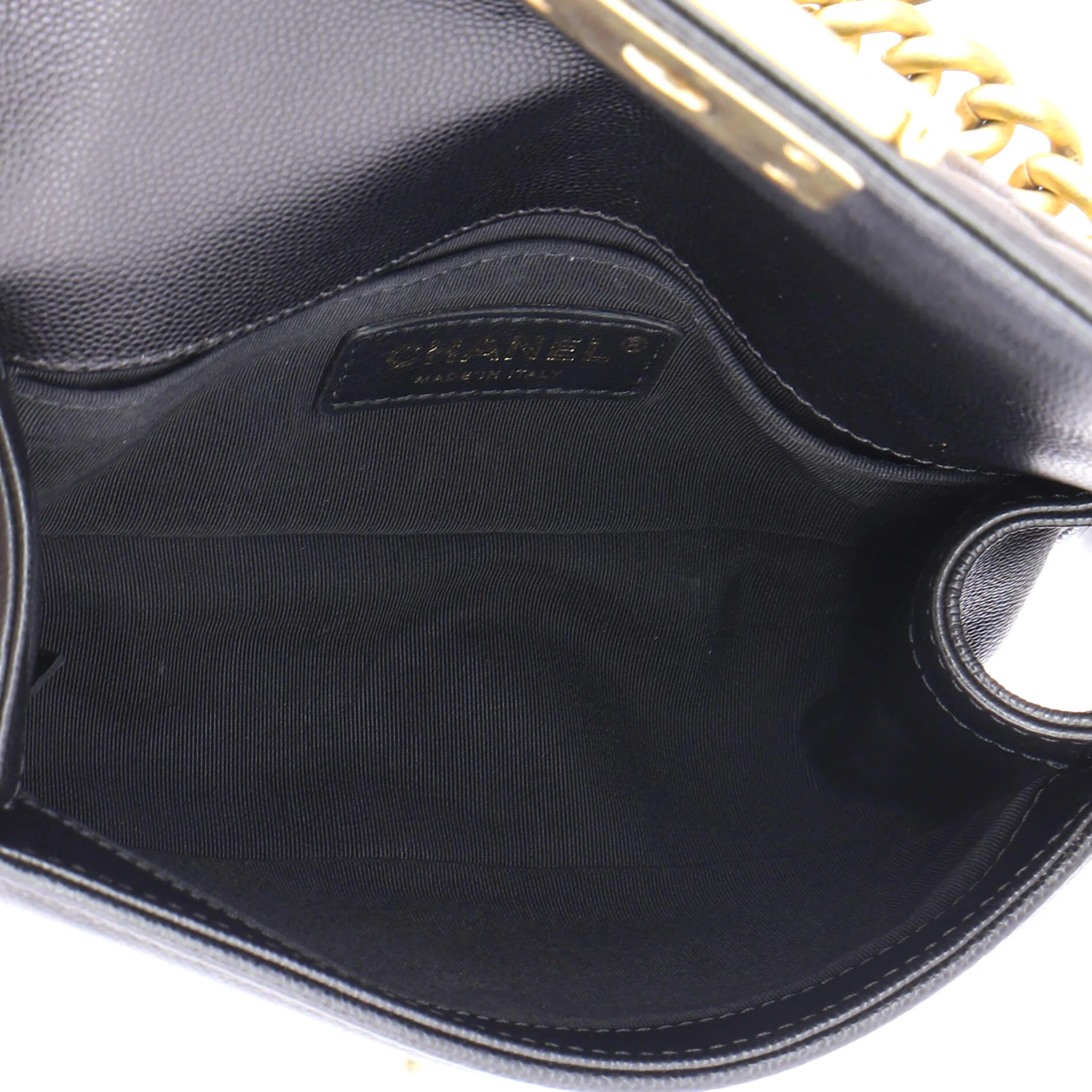 Boy Flap Bag Quilted Caviar Small - Image 6