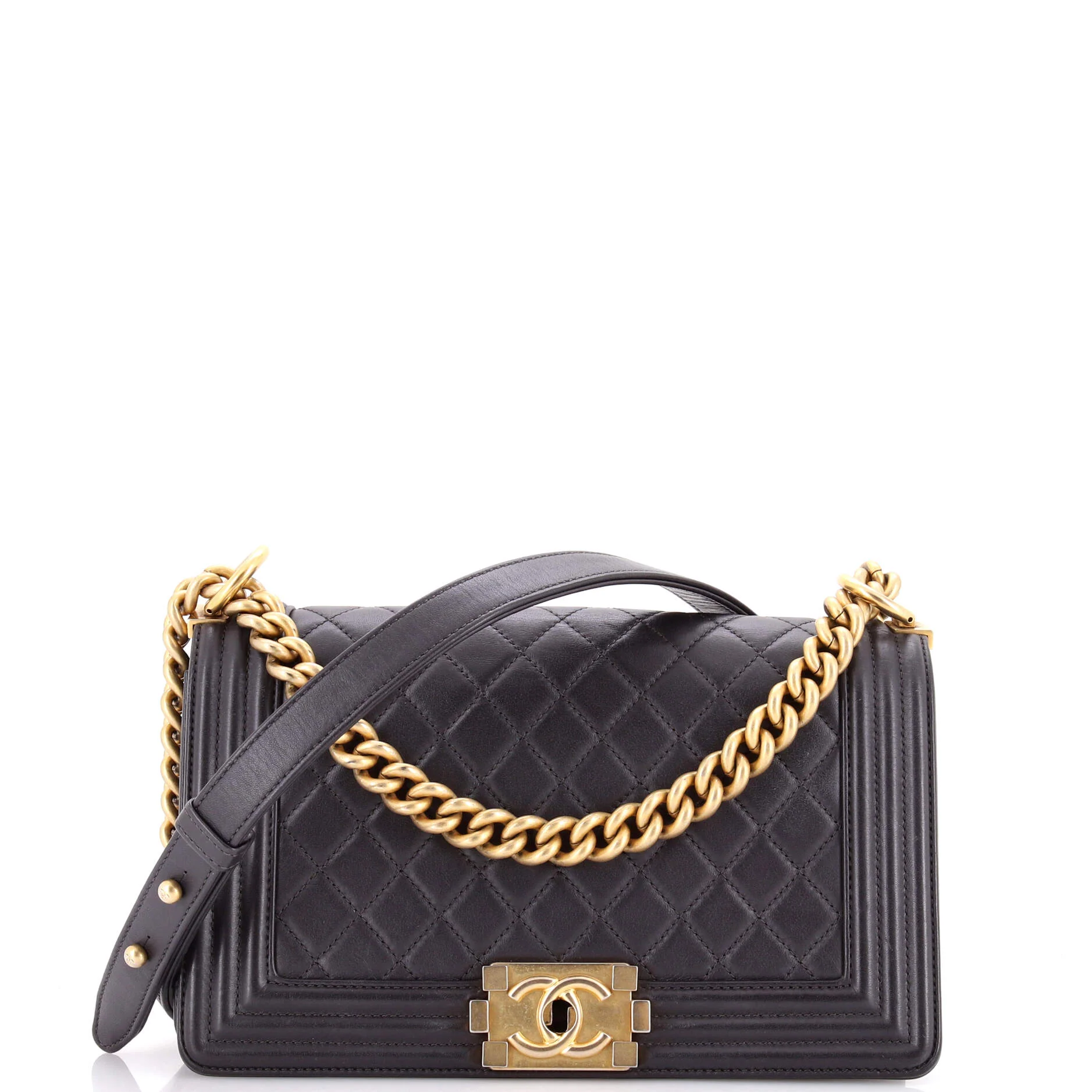 Boy Flap Bag Quilted Lambskin Old Medium