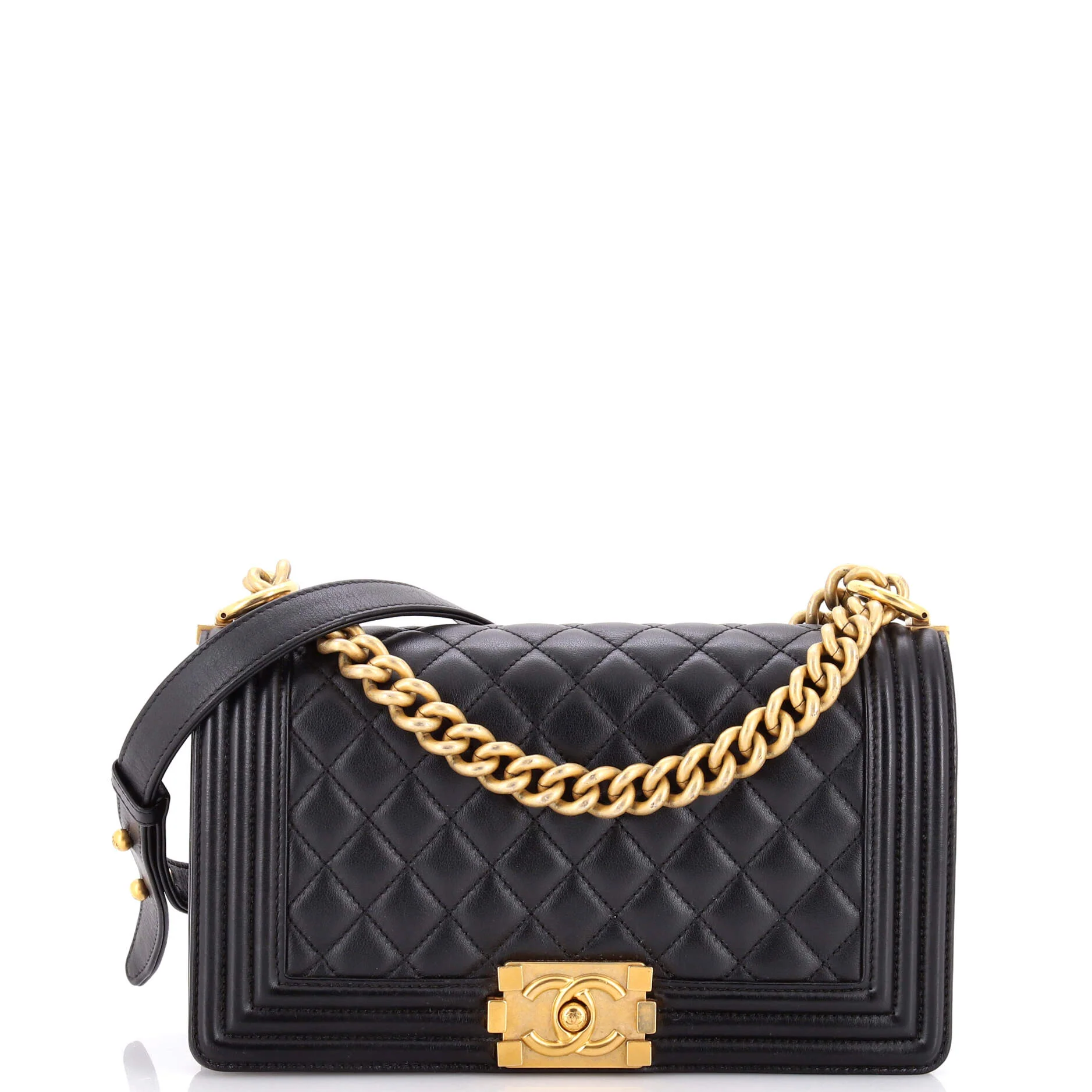 Boy Flap Bag Quilted Lambskin Old Medium