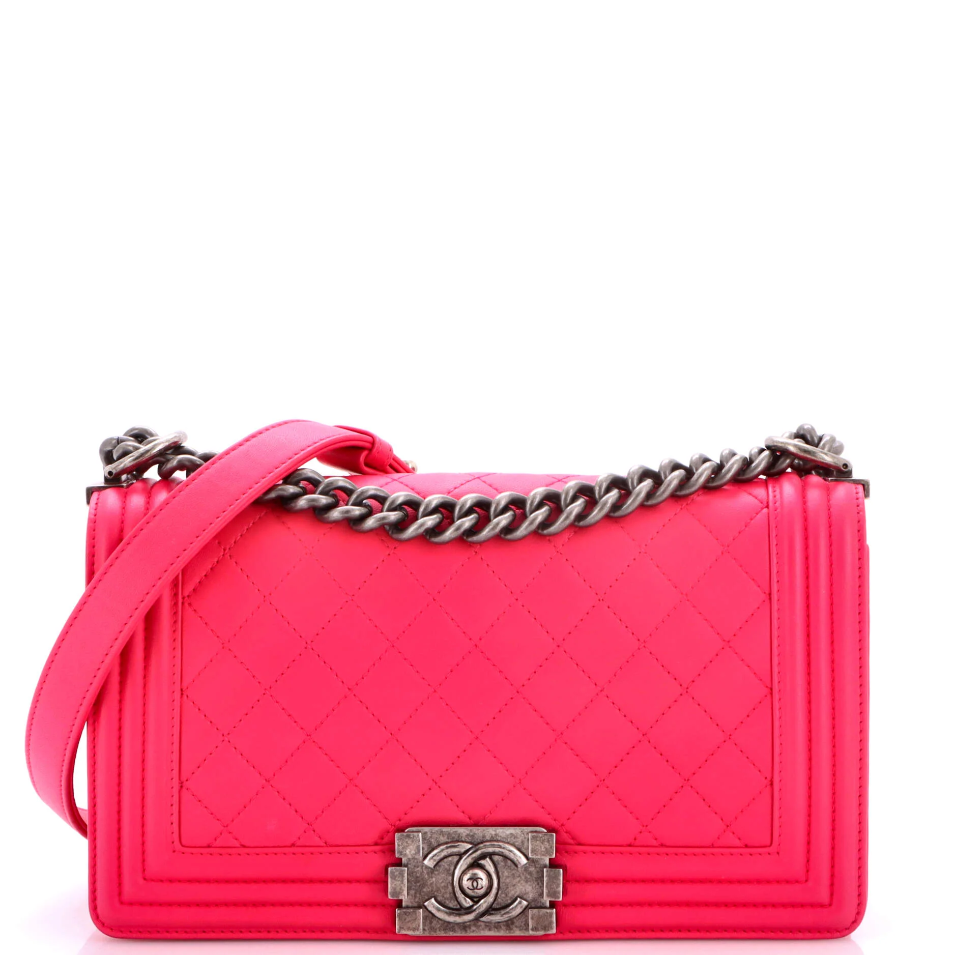 Boy Flap Bag Quilted Lambskin Old Medium