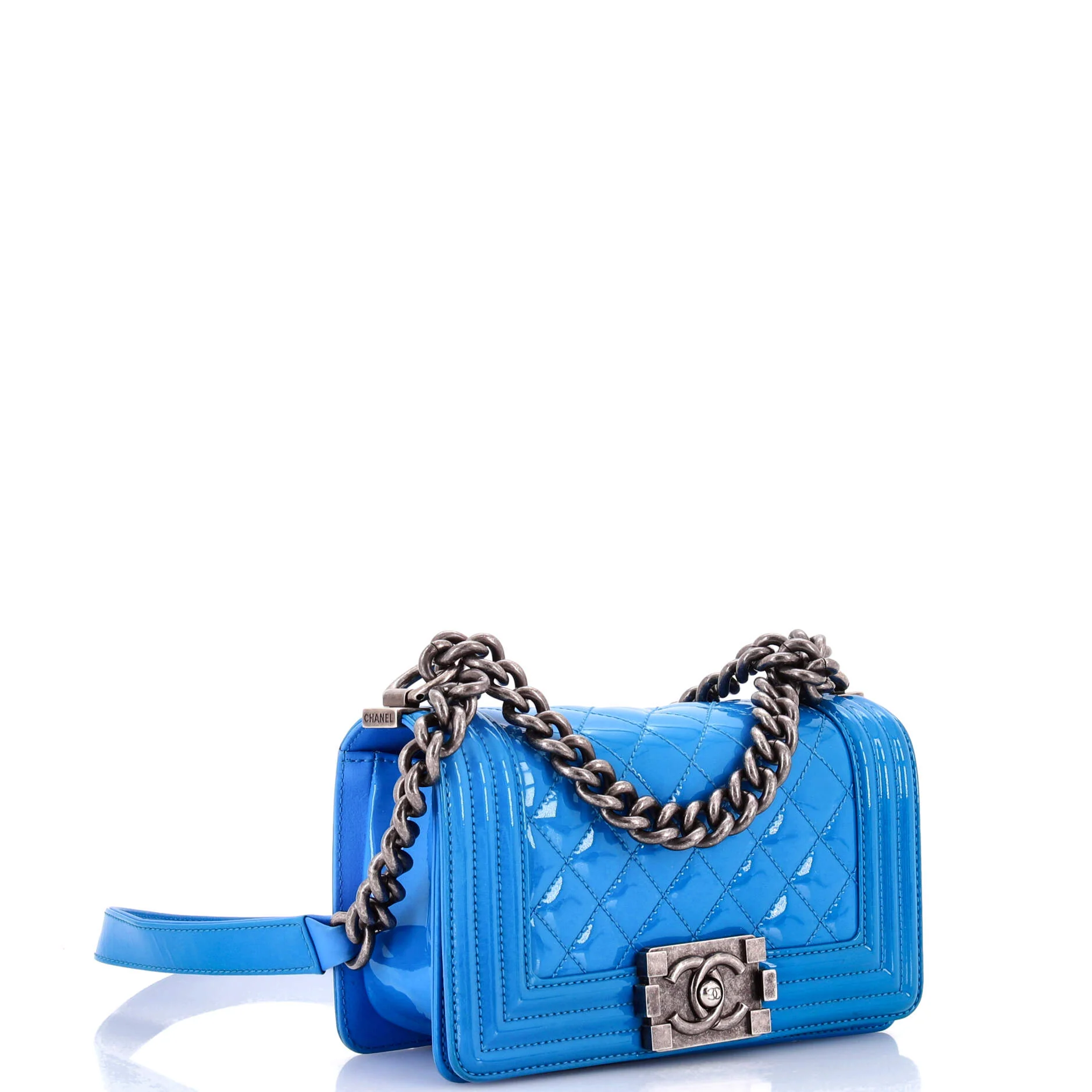 Boy Flap Bag Quilted Patent Small - Image 2