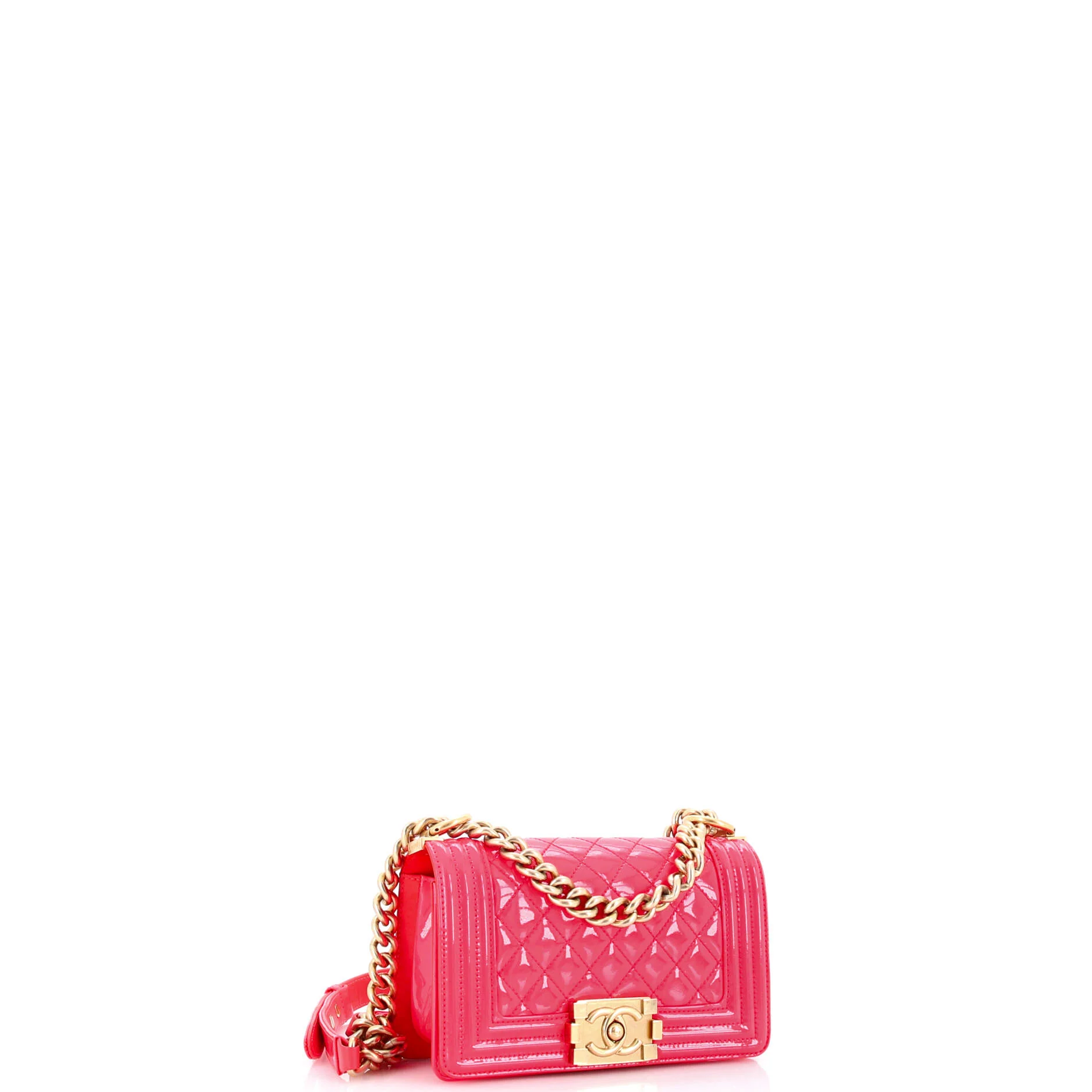 Boy Flap Bag Quilted Patent Small - Image 2