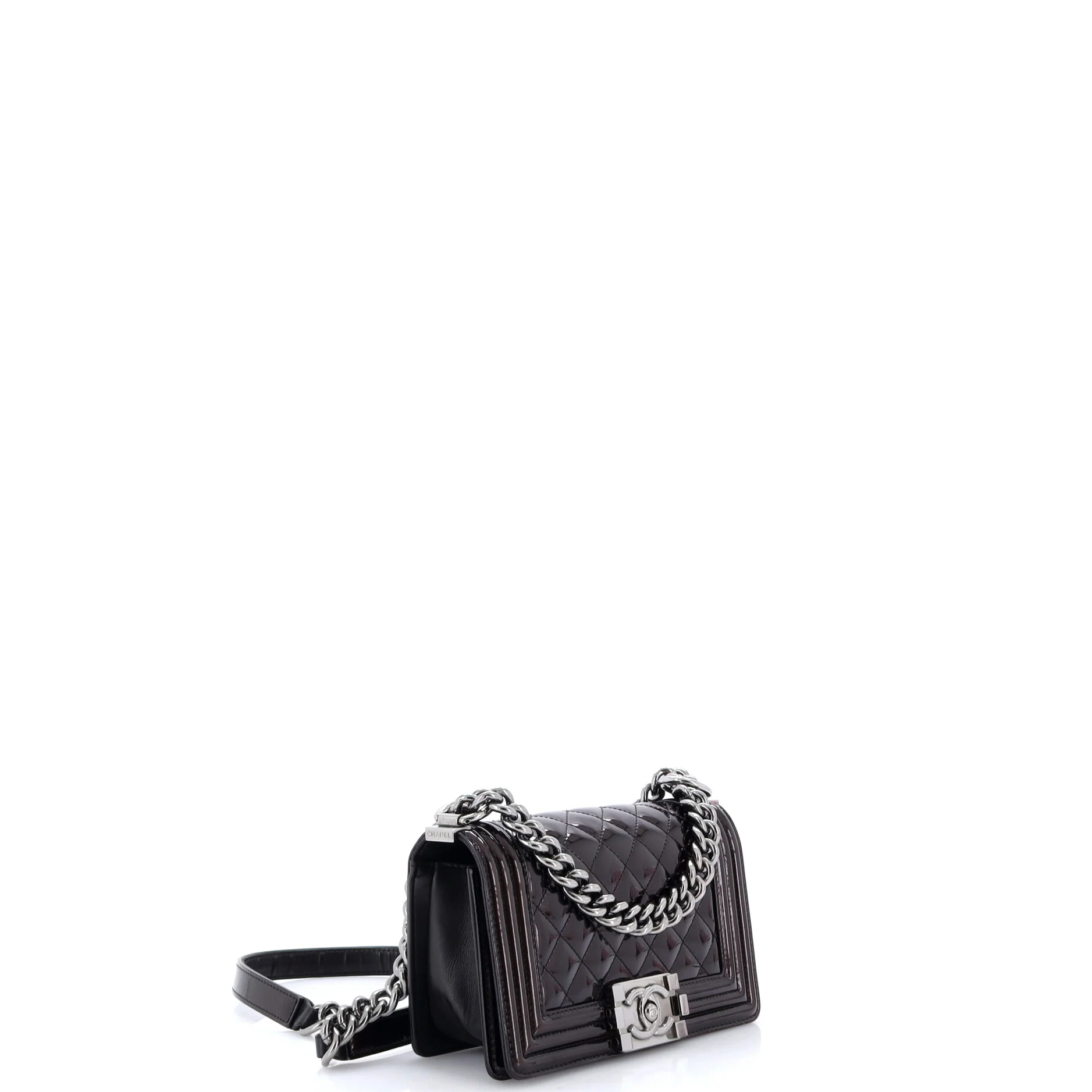Boy Flap Bag Quilted Patent Small - Image 2