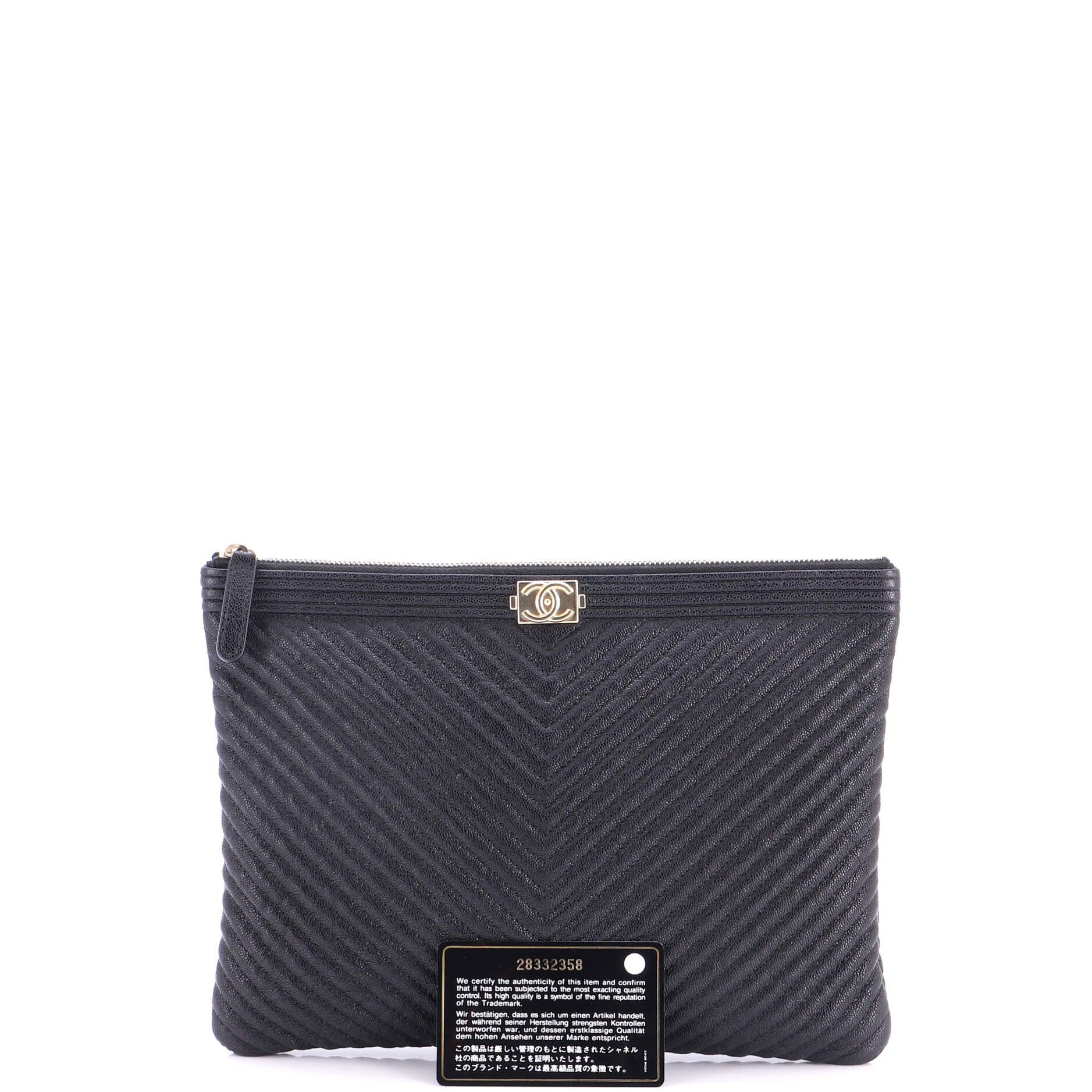 Boy O Case Clutch Chevron Caviar Medium - Image 2