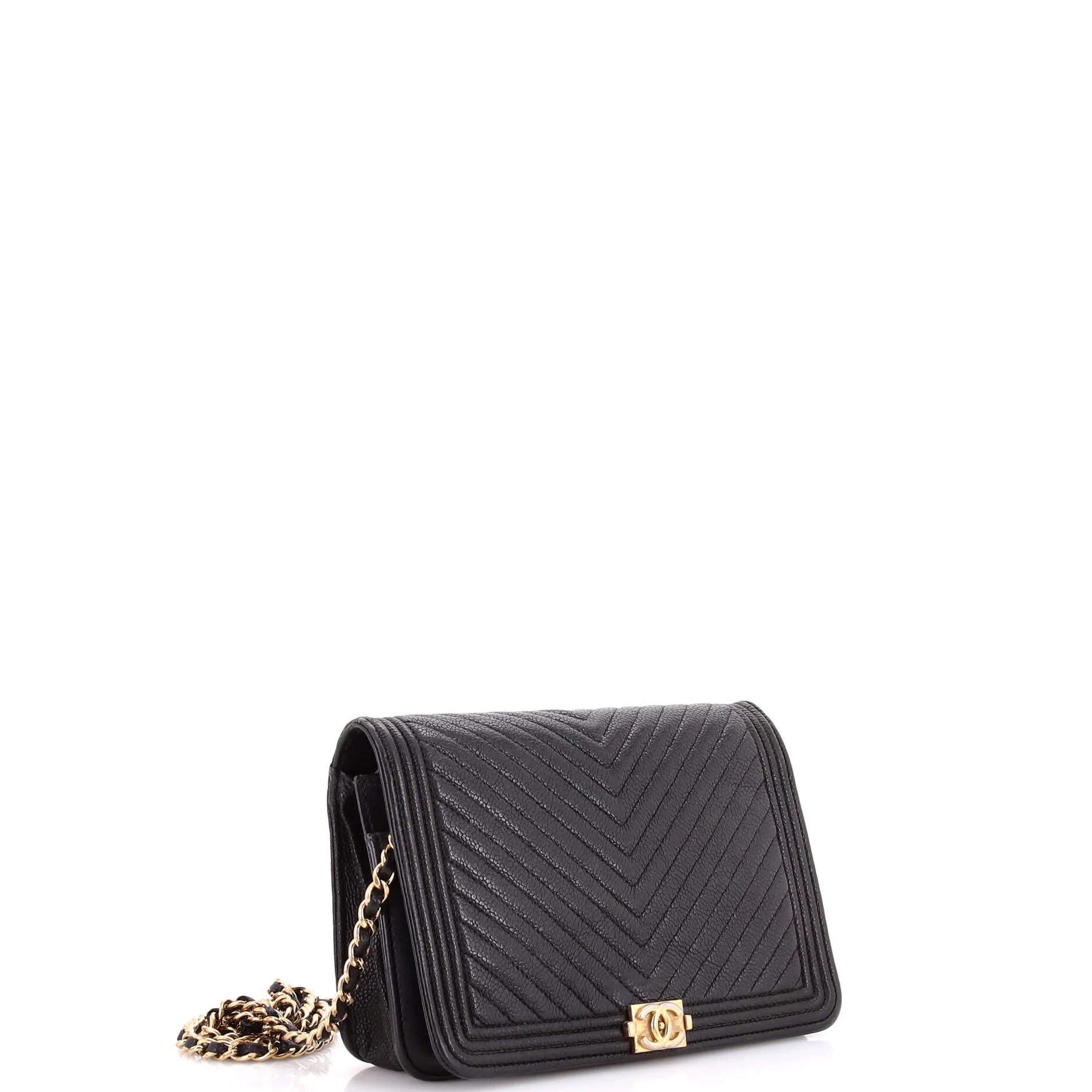 Boy Wallet on Chain Chevron Caviar Mini - Image 2