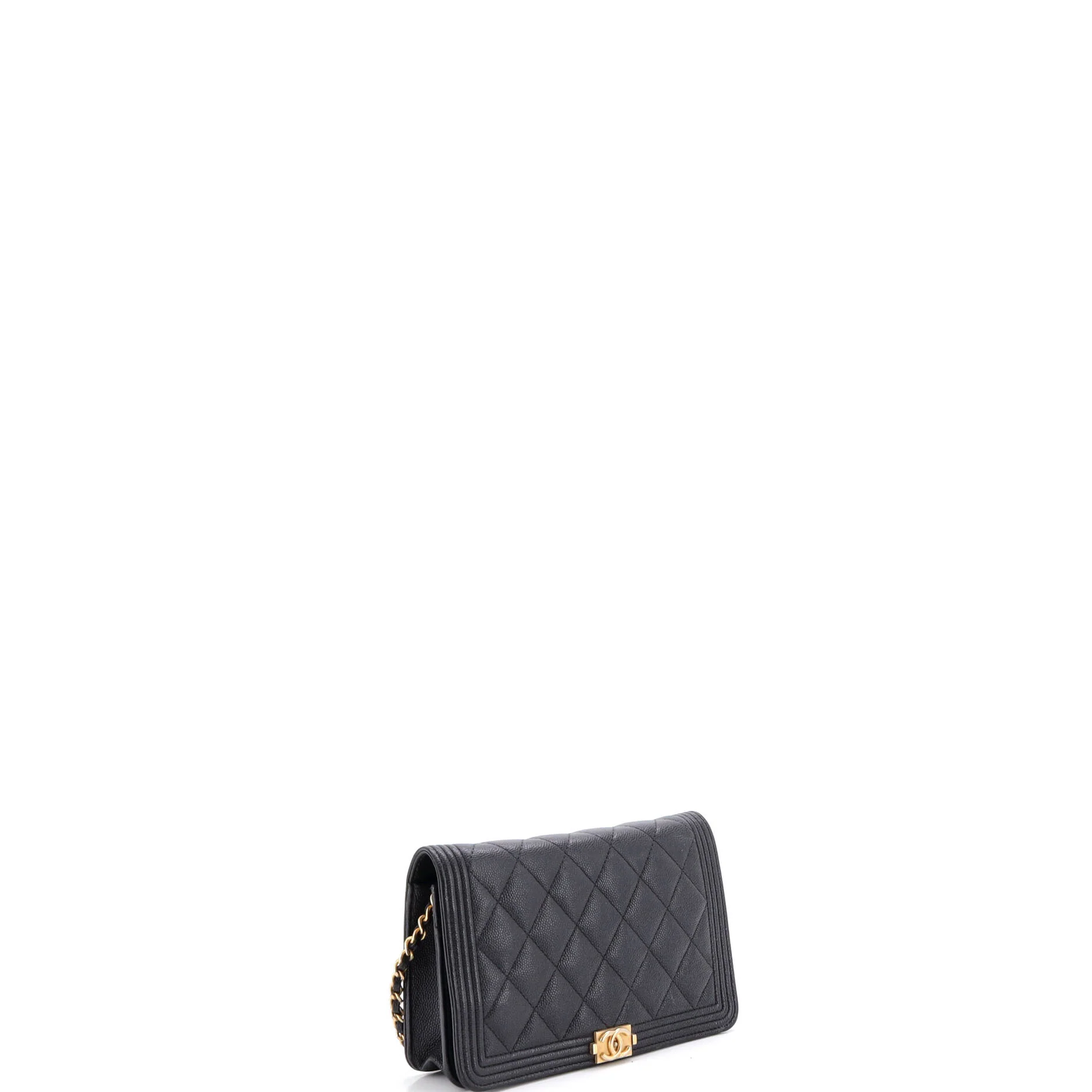 Boy Wallet on Chain Quilted Caviar - Image 3